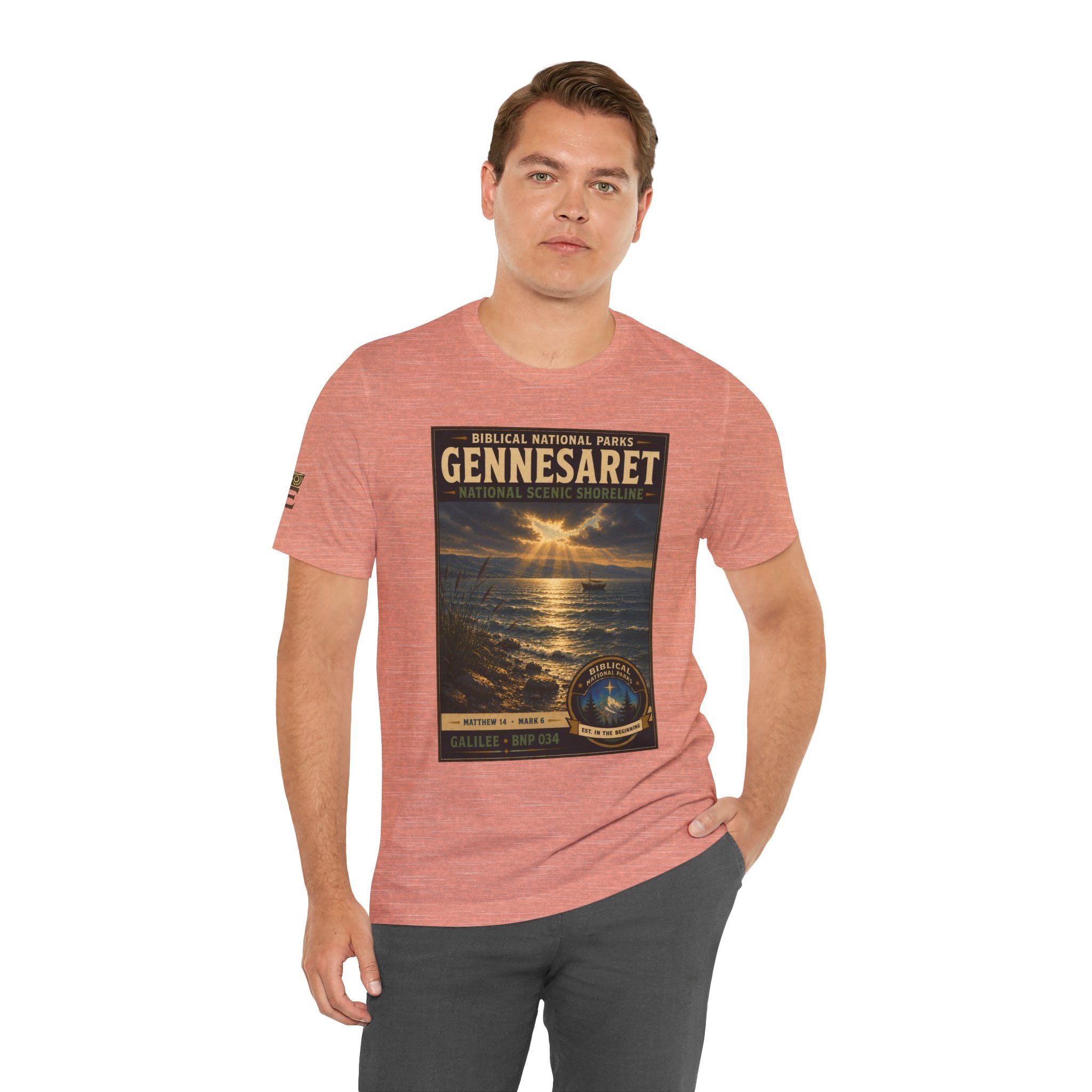 Biblical National Parks Collection VI- Galilee #034/035 Matthew 14 - Mark 6 | Vintage nature poster Tee | Biblical national parks graphic shirt