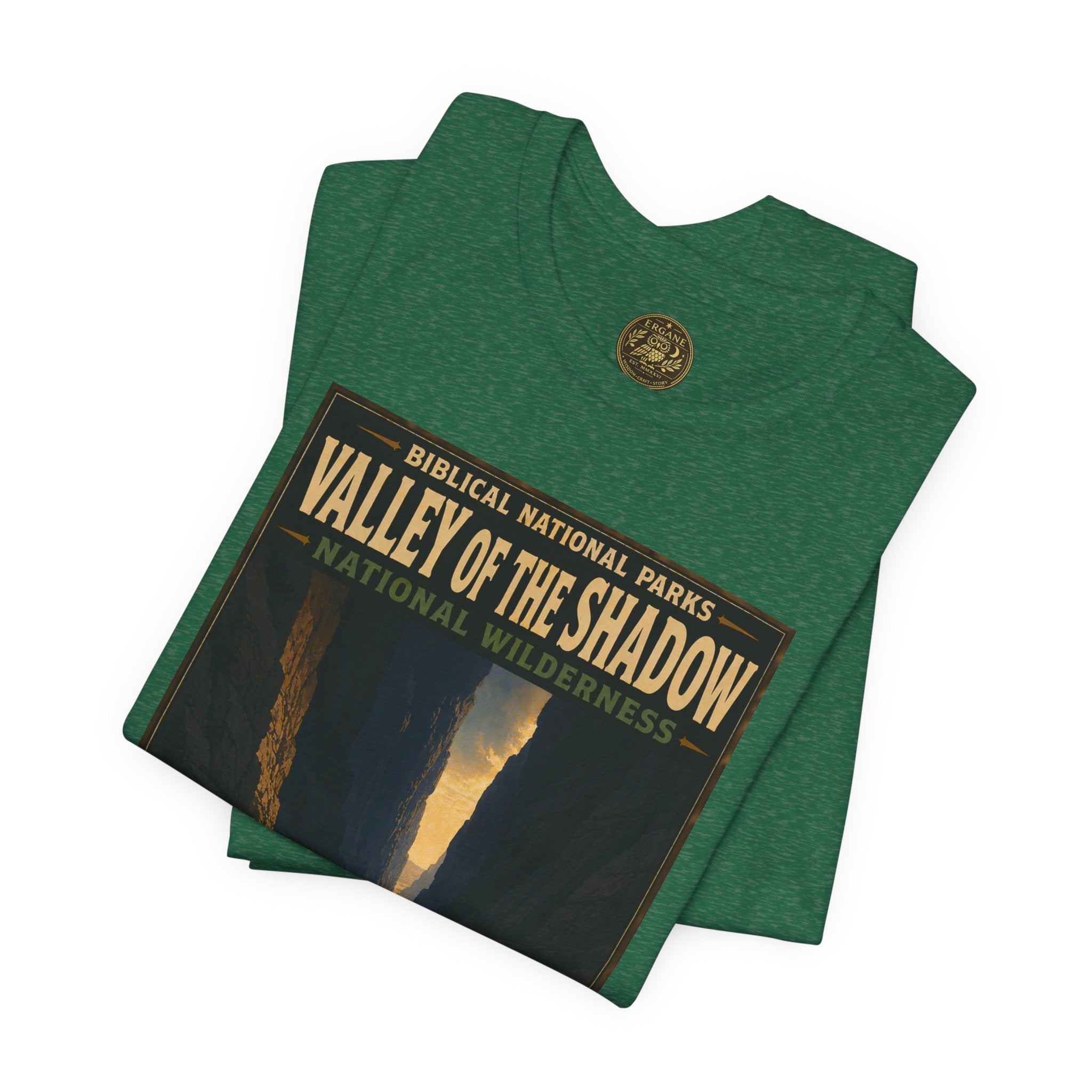 Biblical National Parks Collection IX- #052/054 -Psalms & Sacred Landscapes | Psalm 23:4 | Vintage nature poster Tee | Biblical national parks graphic shirt