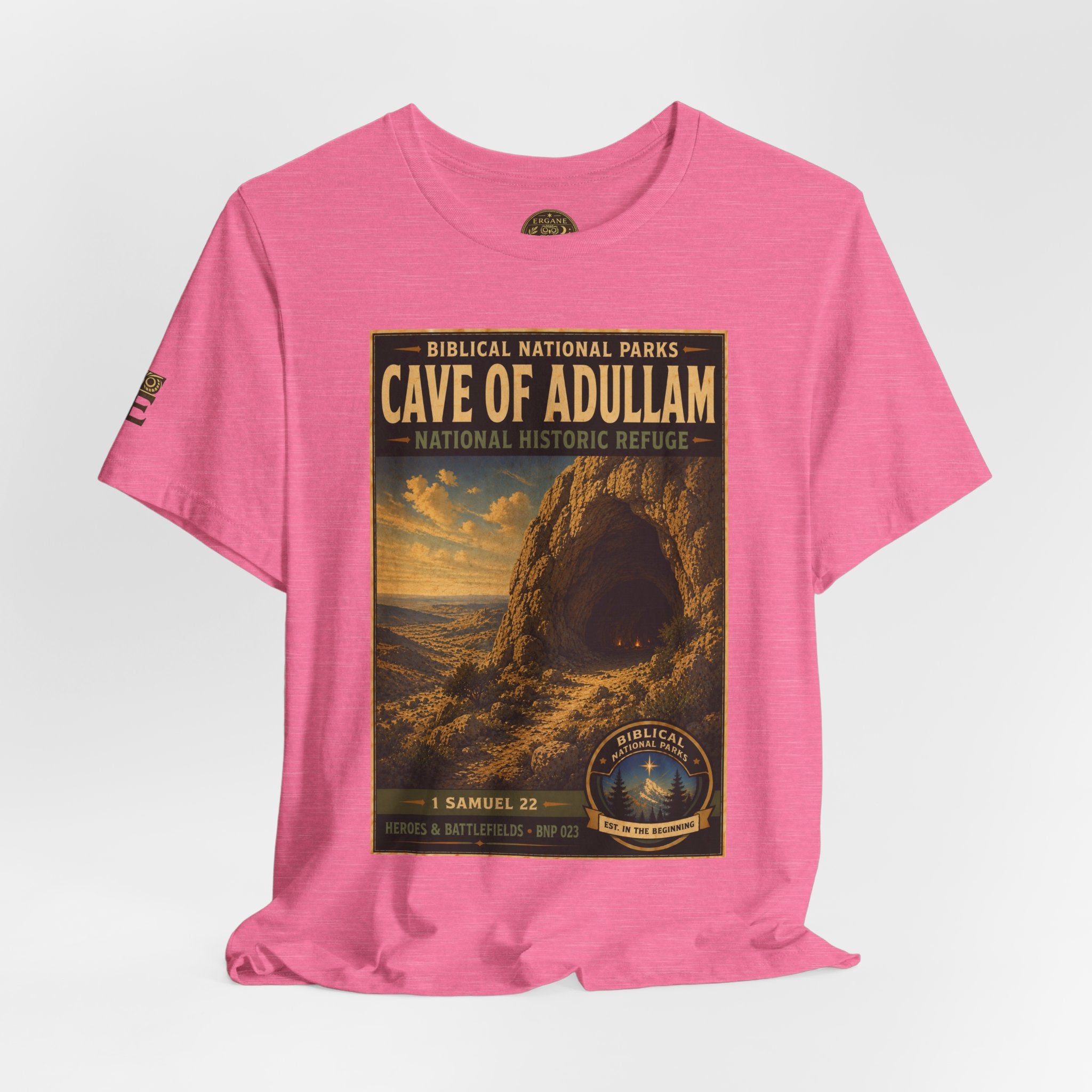Biblical National Parks Collection IV- Heros & Battlefields #023/023 1 Samuel 22 | Vintage nature poster Tee | Biblical national parks graphic shirt