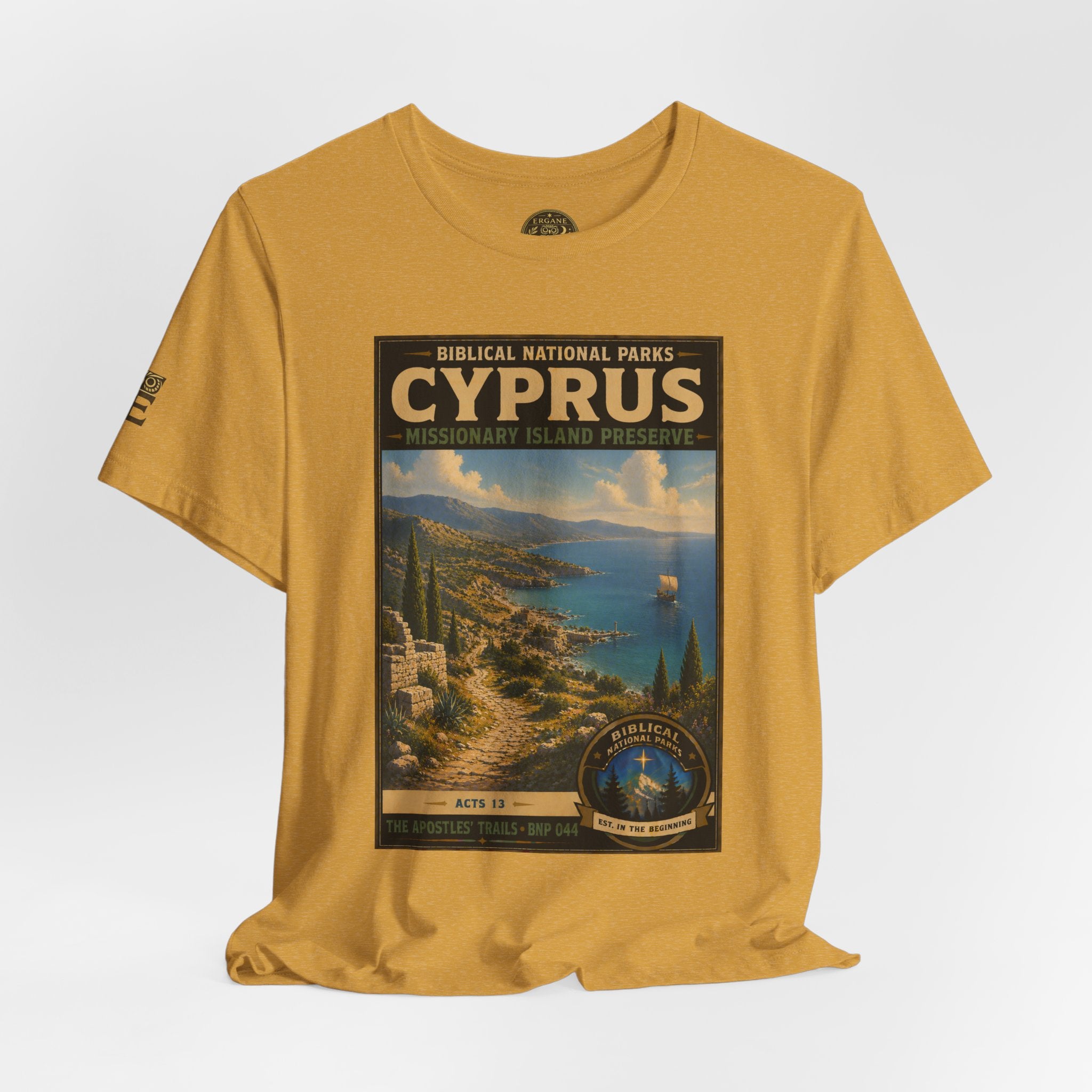 Biblical National Parks Collection VIII- The Apostles' Trails #044/049 | Acts 13 | Vintage nature poster Tee | Biblical national parks graphic shirt
