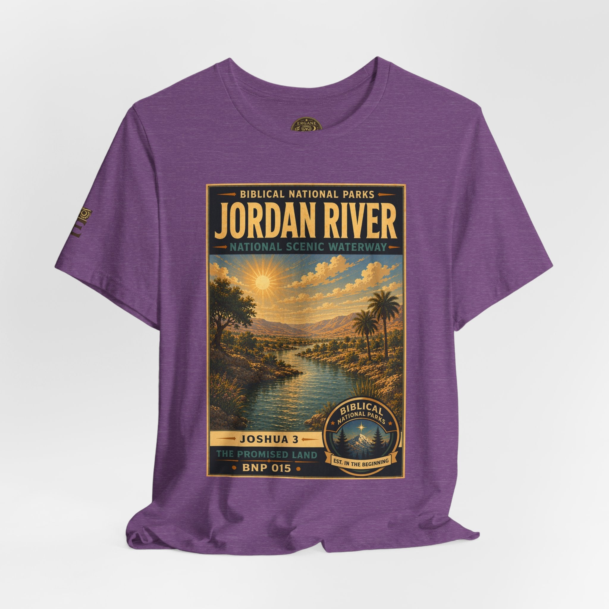 Biblical National Parks Collection III- The Promised Land #015/018 Joshua 3 | Vintage nature poster Tee | Biblical national parks graphic shirt
