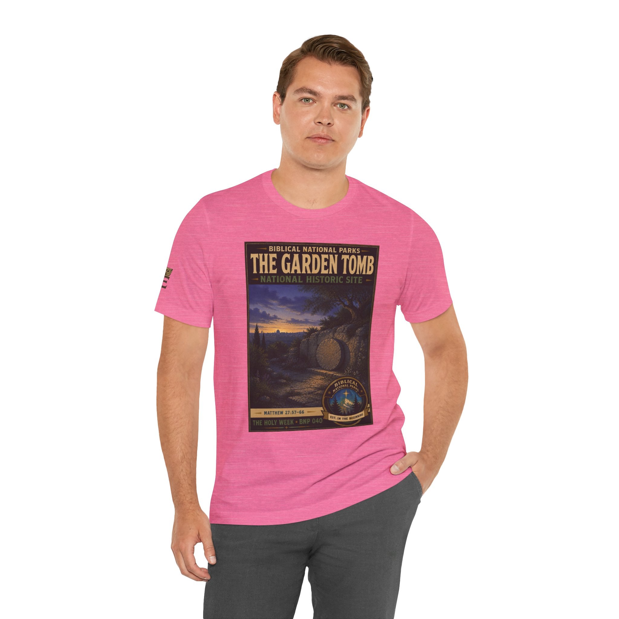 Biblical National Parks Collection VII- The Holy Week #040/041 | Matthew 27: 55-66 | Vintage nature poster Tee | Biblical national parks graphic shirt