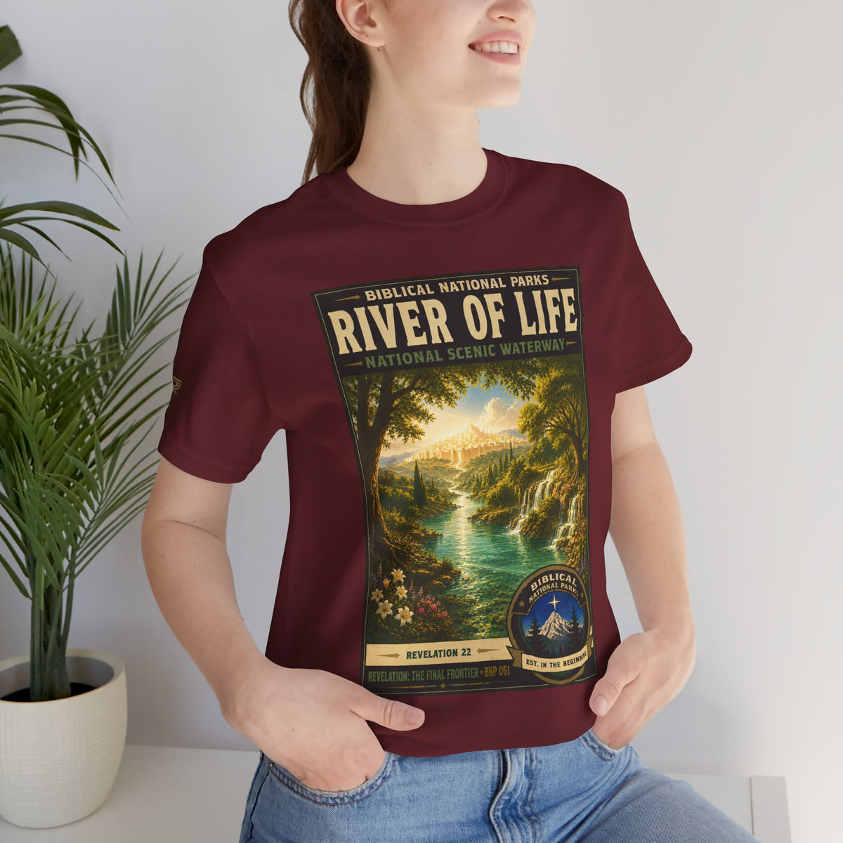 Biblical National Parks Collection X- #061/061 - Revelation: The Final Frontier | Revelation 22 | Vintage nature poster Tee | Biblical national parks graphic shirt 2