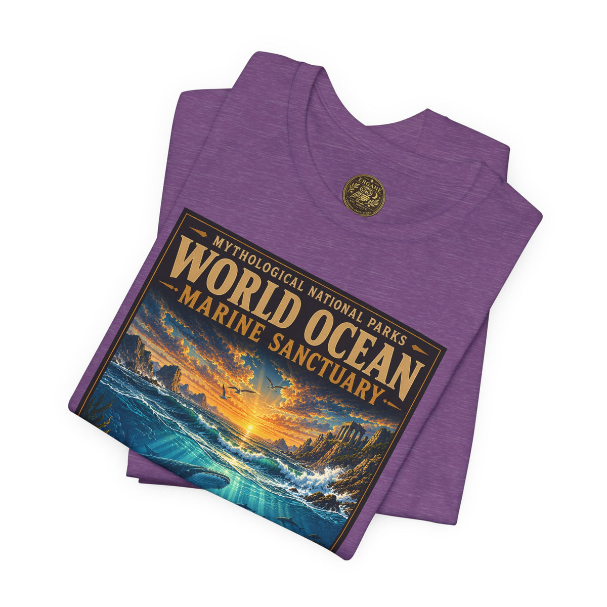Mythological National Parks COLLECTION V- #050-050 TITANS & PRIMORDIAL REALMS | Vintage nature poster Tee | Mythological National Parks graphic shirt