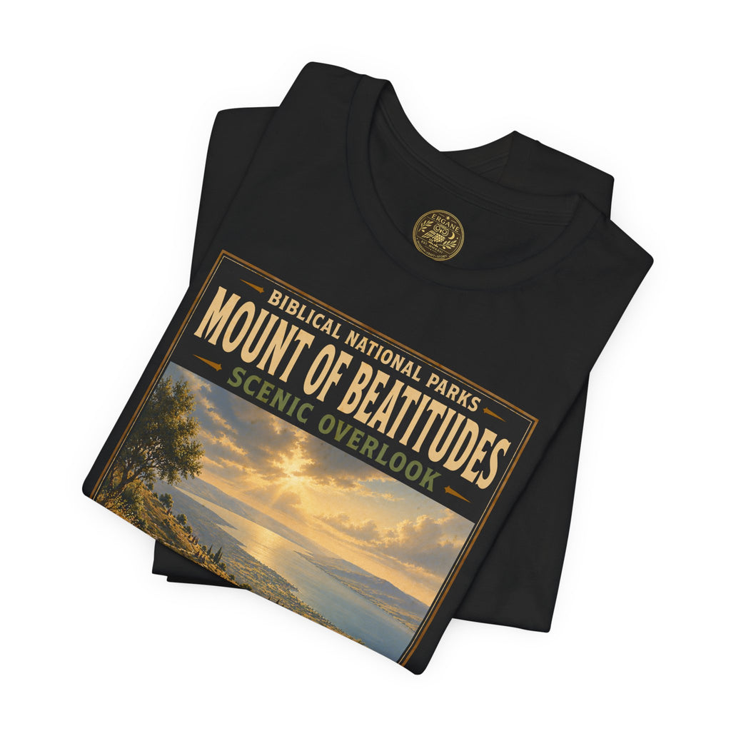 Biblical National Parks Collection VI- Galilee #033/035 Matthew 5-7 | Vintage nature poster Tee | Biblical national parks graphic shirt