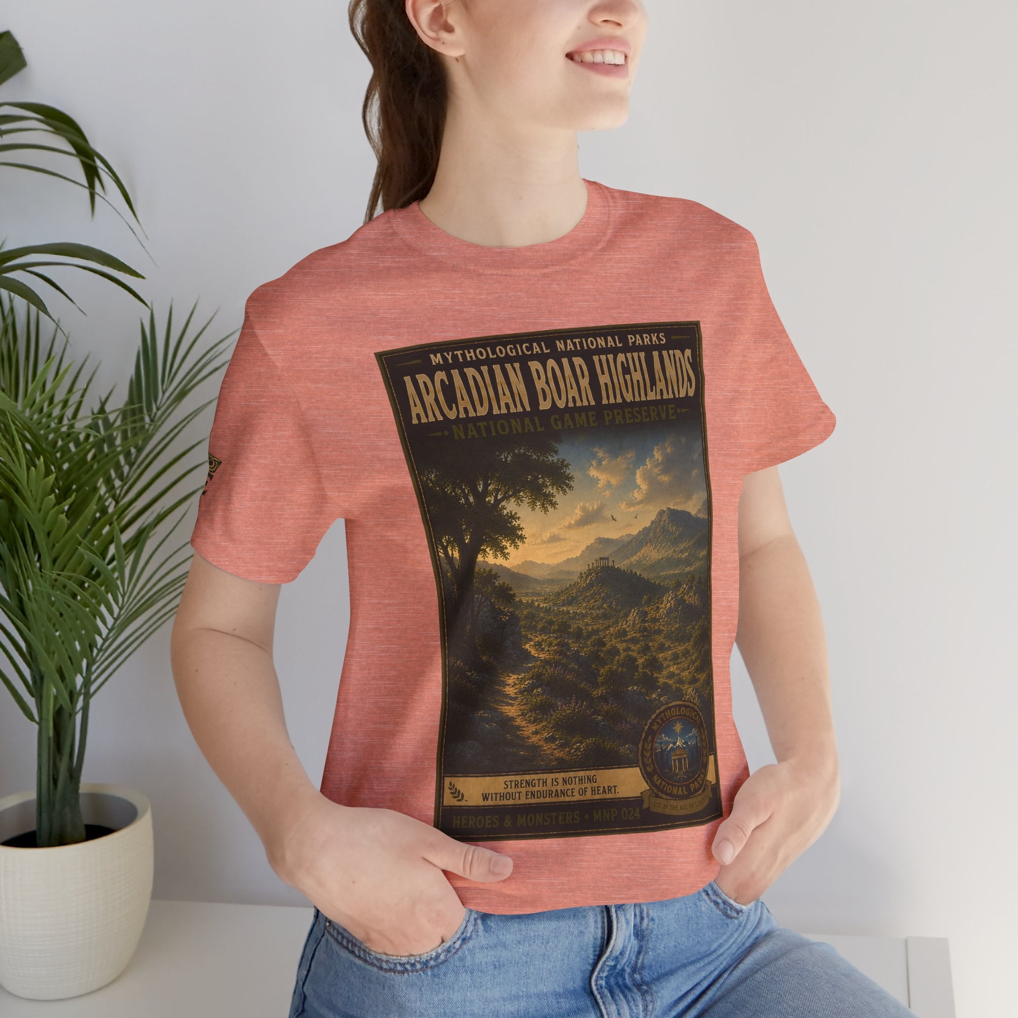 Mythological National Parks Collection III- #024-028 - Heros & Monsters | Vintage nature poster Tee | Mythological National Parks graphic shirt