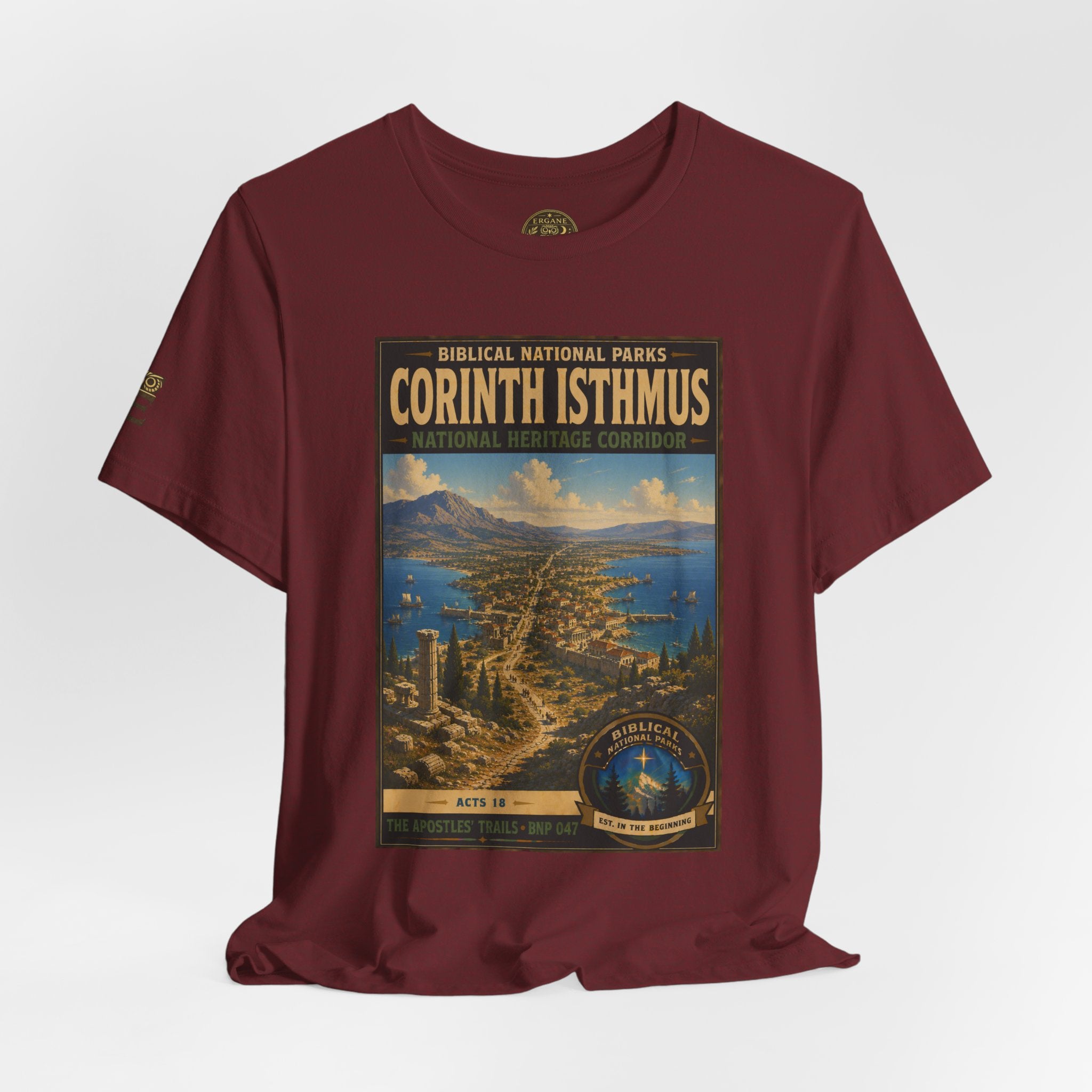 Biblical National Parks Collection VIII- The Apostles' Trails #047/049 | Acts 18 | Vintage nature poster Tee | Biblical national parks graphic shirt