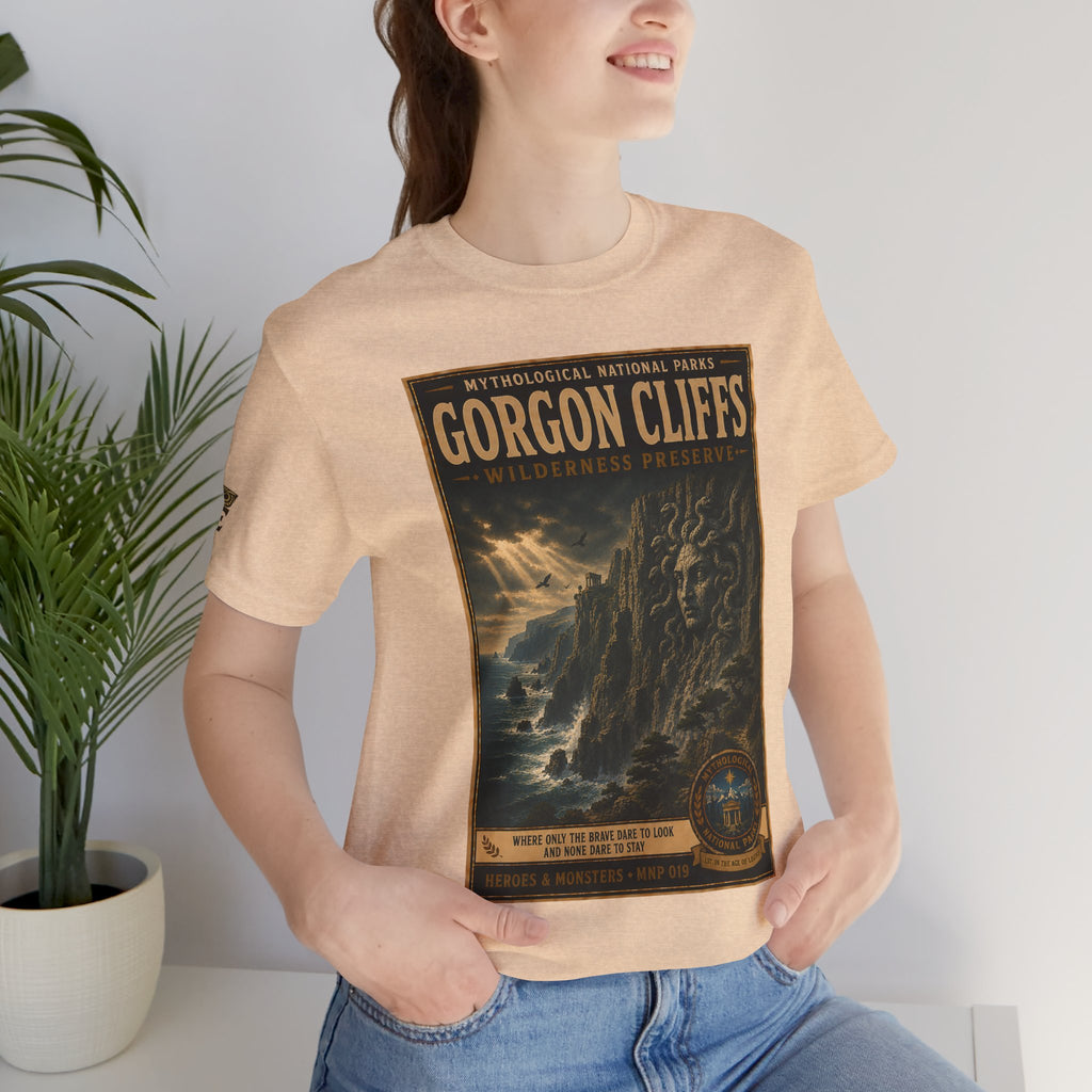 Mythological National Parks Collection III- #019-028 - Heros & Monsters | Vintage nature poster Tee | Mythological National Parks graphic shirt