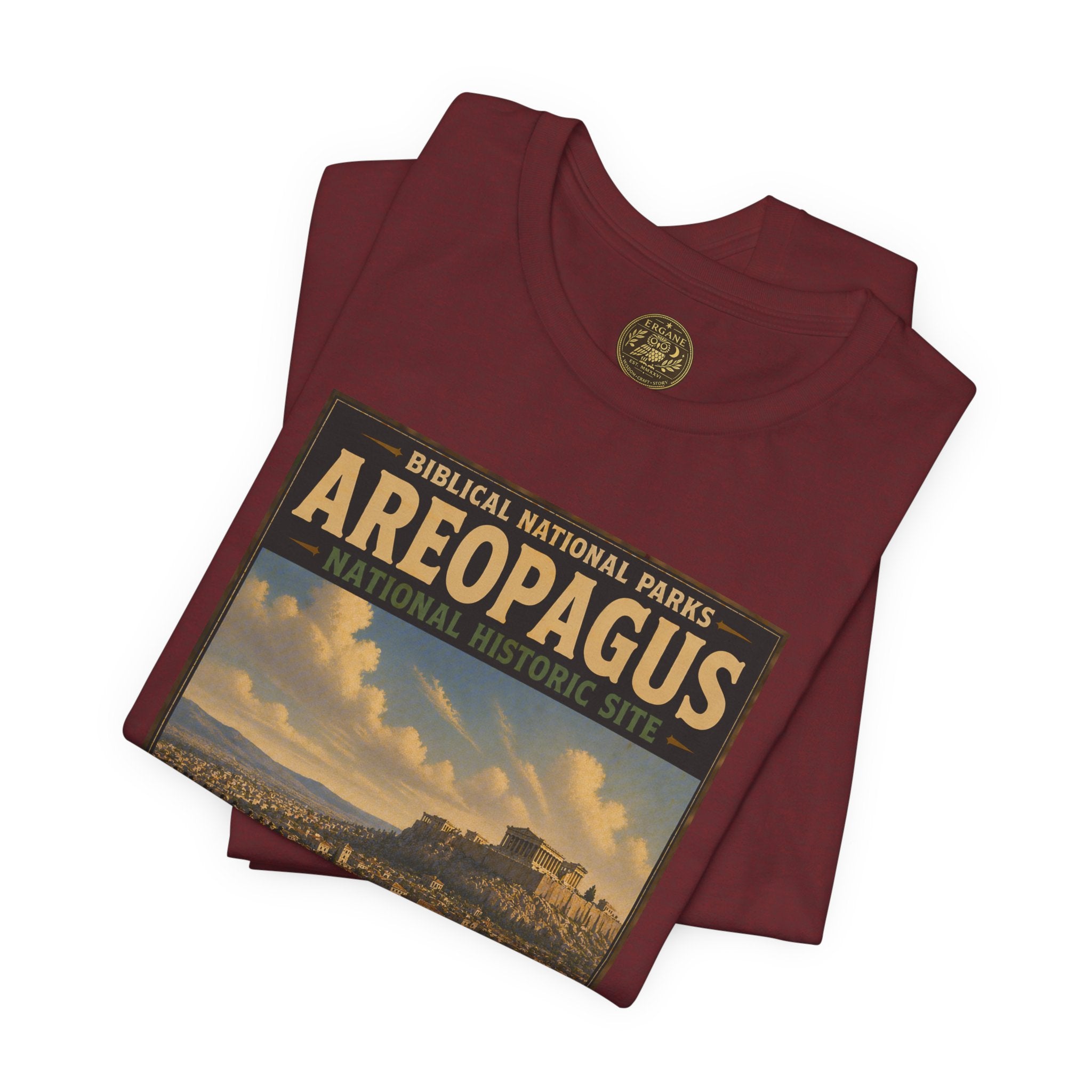 Biblical National Parks Collection VIII- The Apostles' Trails #046/049 | Acts 17 | Vintage nature poster Tee | Biblical national parks graphic shirt