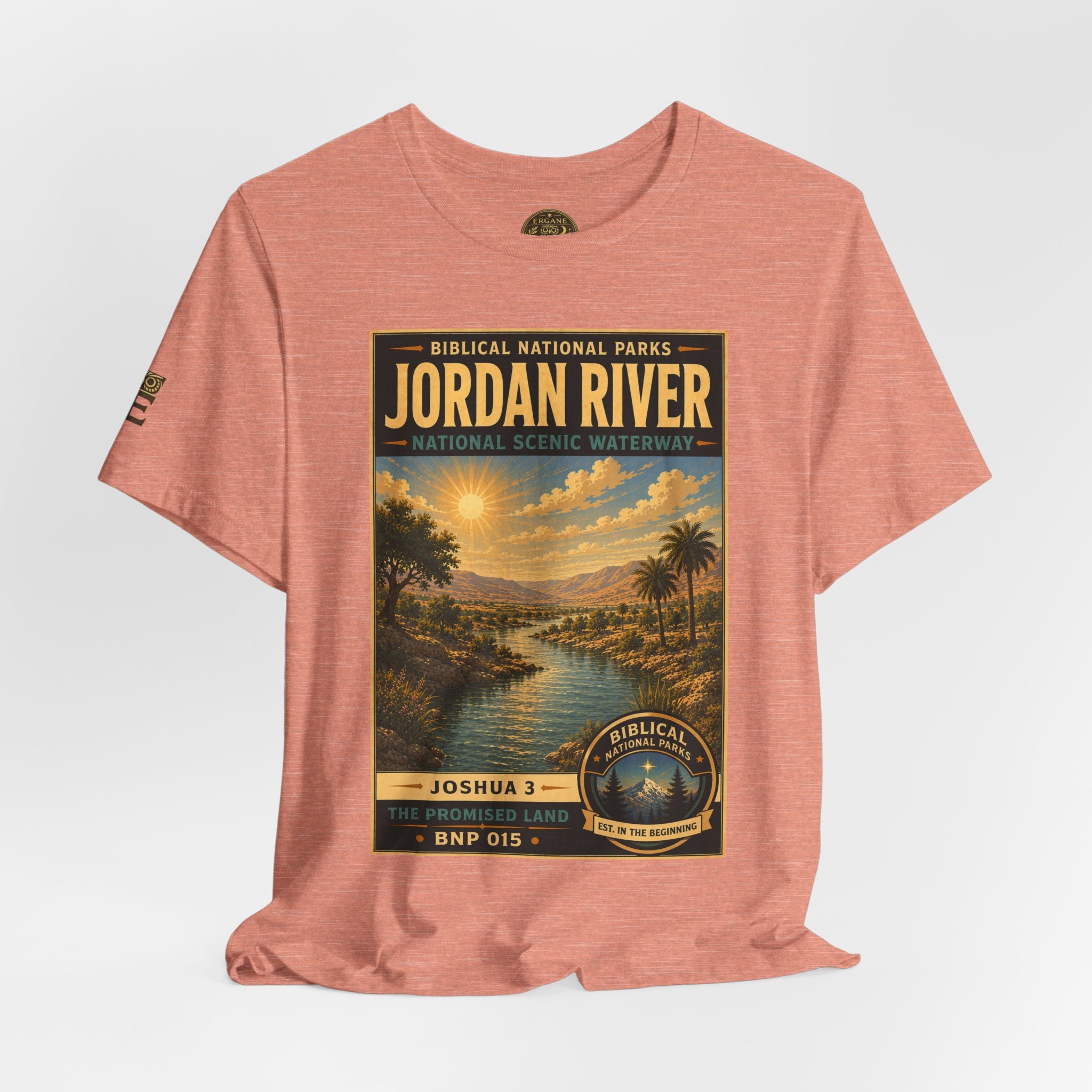 Biblical National Parks Collection III- The Promised Land #015/018 Joshua 3 | Vintage nature poster Tee | Biblical national parks graphic shirt