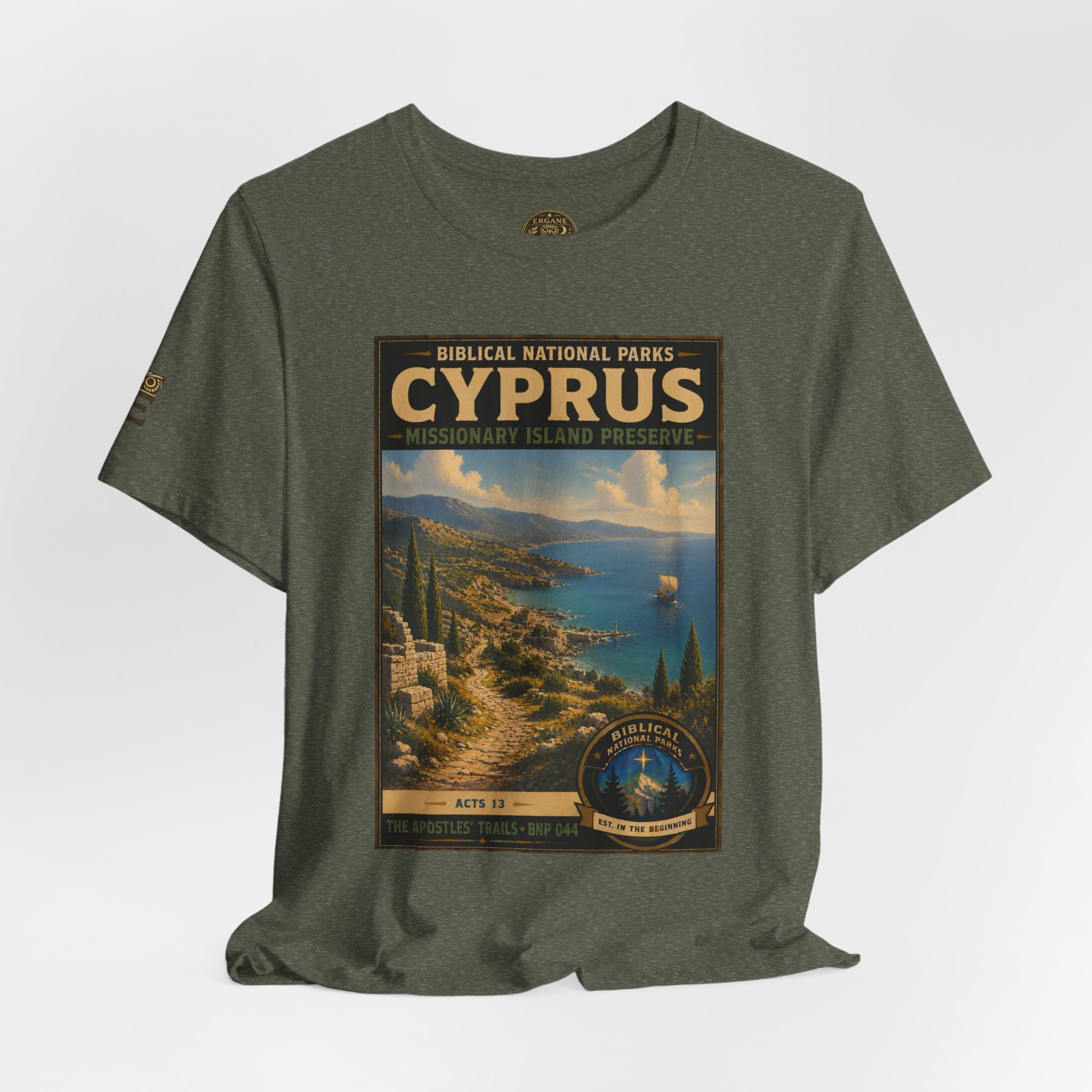 Biblical National Parks Collection VIII- The Apostles' Trails #044/049 | Acts 13 | Vintage nature poster Tee | Biblical national parks graphic shirt