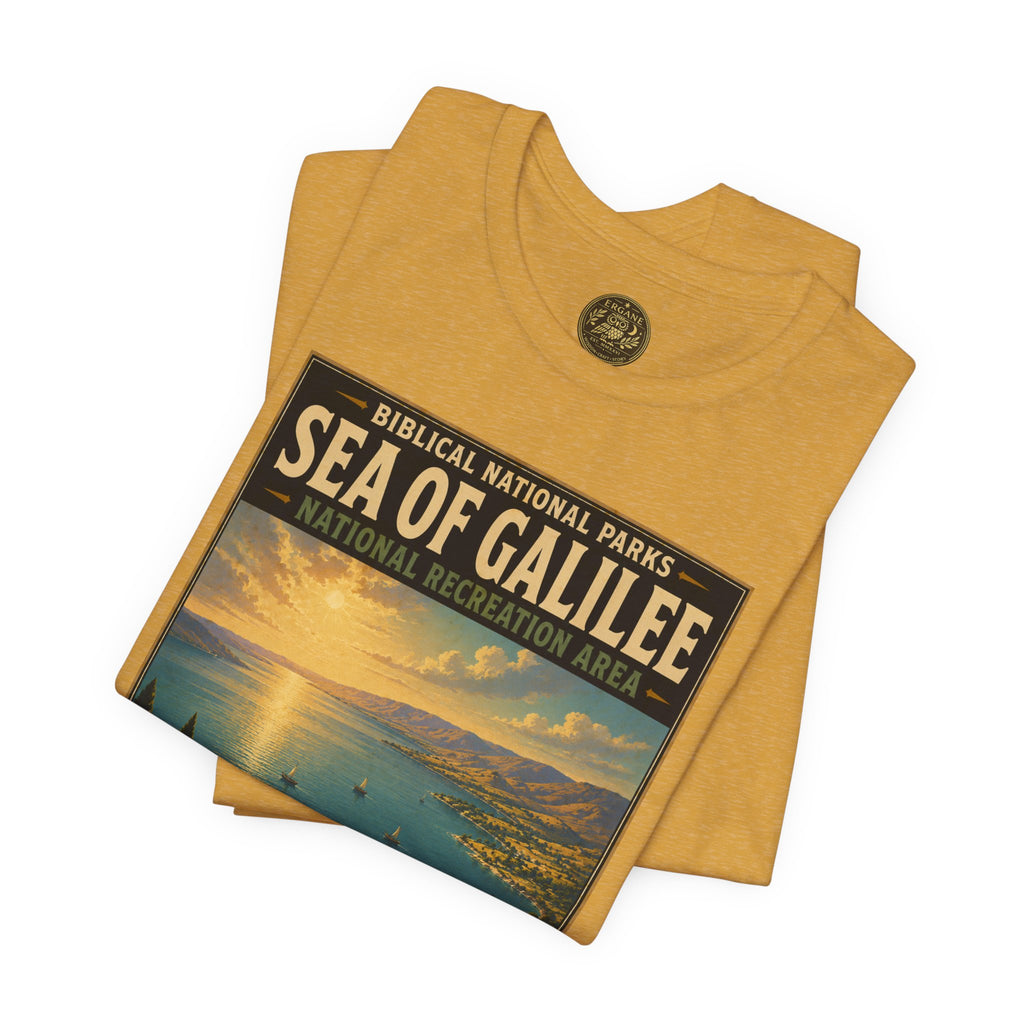Biblical National Parks Collection VI- Galilee #031/035 Matthew 4 & Mark 1 | Vintage nature poster Tee | Biblical national parks graphic shirt