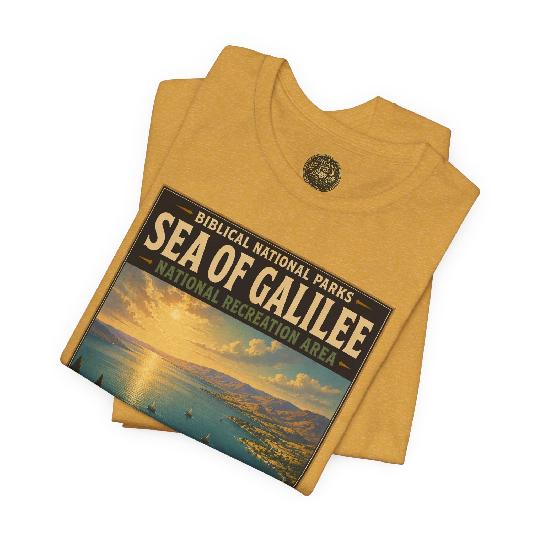 Biblical National Parks Collection VI- Galilee #031/035 Matthew 4 & Mark 1 | Vintage nature poster Tee | Biblical national parks graphic shirt
