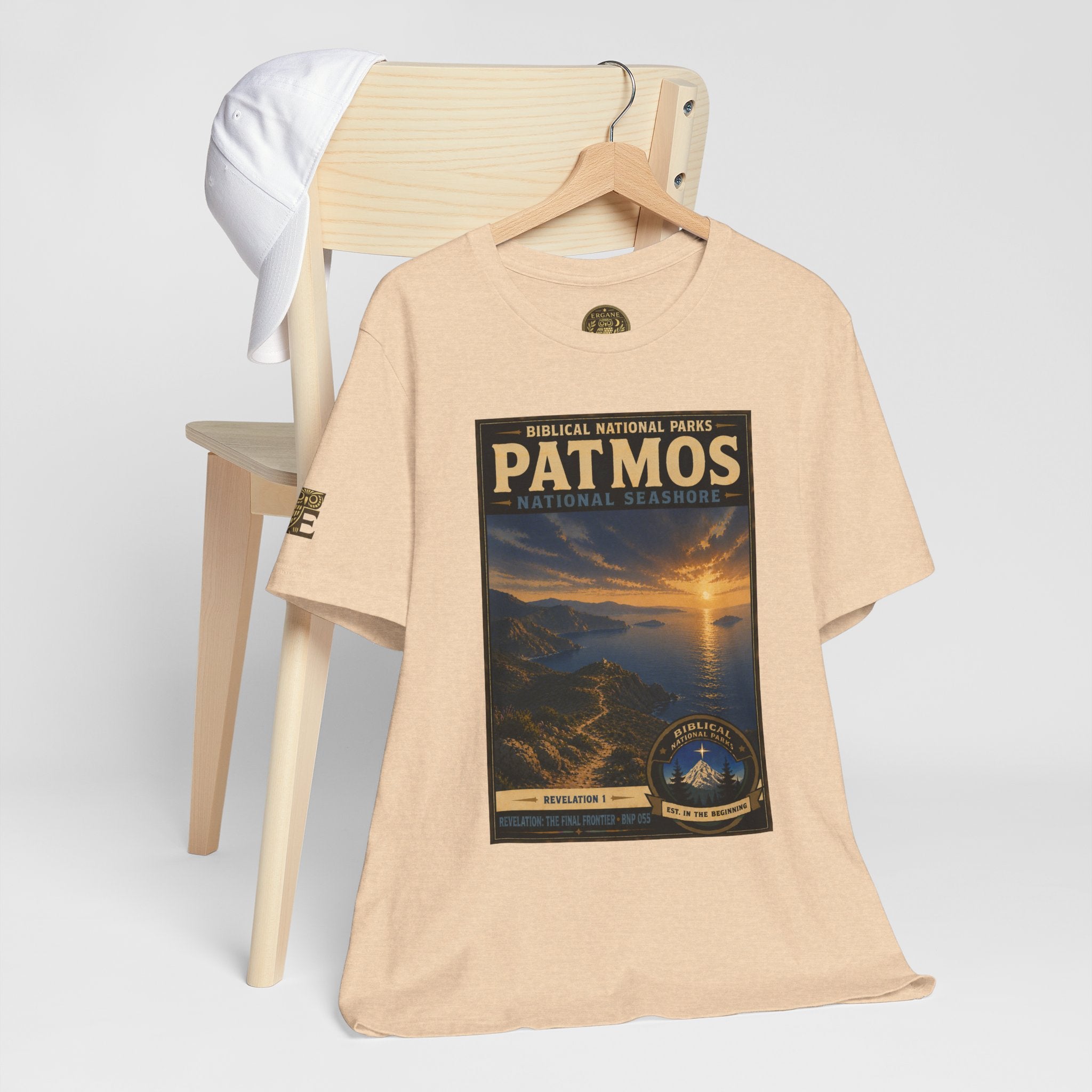 Biblical National Parks Collection X- #055/061 - Revelation: The Final Frontier | Revelation 1 | Vintage nature poster Tee | Biblical national parks graphic shirt