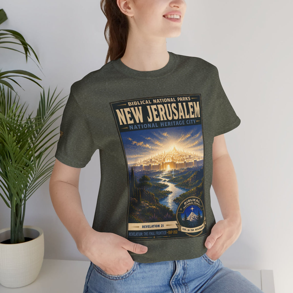 Biblical National Parks Collection X- #060/061 - Revelation: The Final Frontier | Revelation 21 | Vintage nature poster Tee | Biblical national parks graphic shirt 2