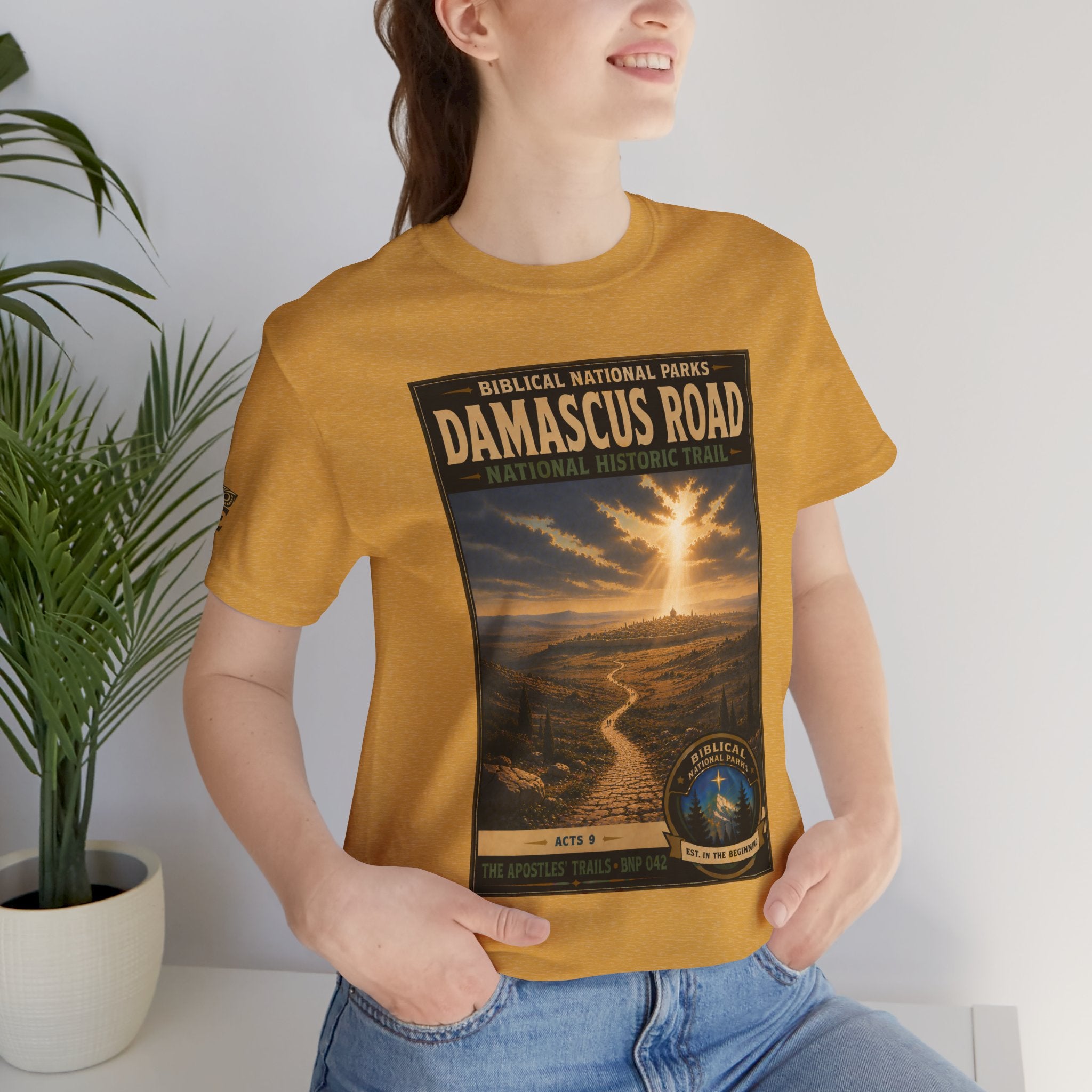 Biblical National Parks Collection VIII- The Apostles' Trails #042/049 | Acts 9 | Vintage nature poster Tee | Biblical national parks graphic shirt