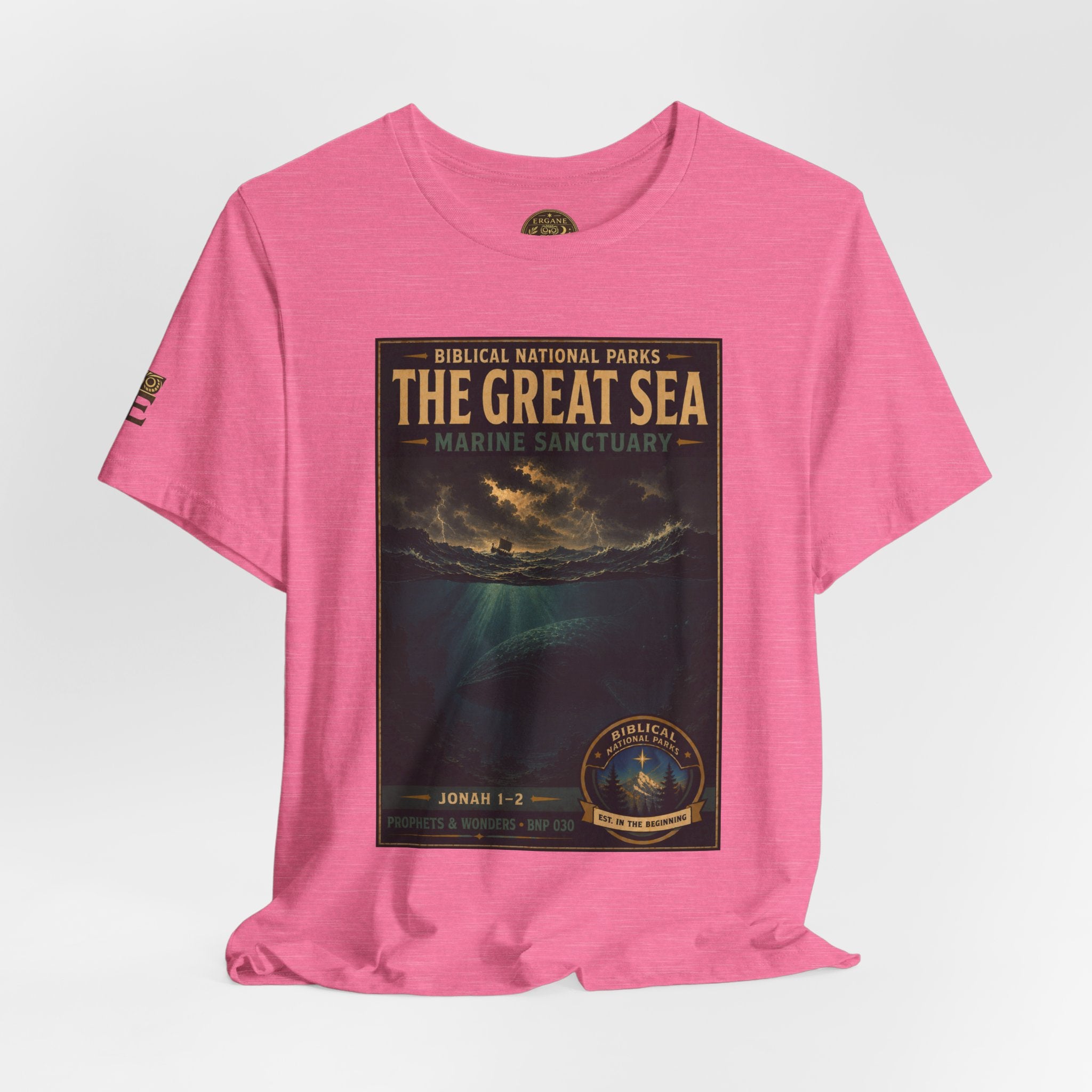 Biblical National Parks Collection V- Prophets & Wonders #030/030 Jonah 1-2 | Vintage nature poster Tee | Biblical national parks graphic shirt