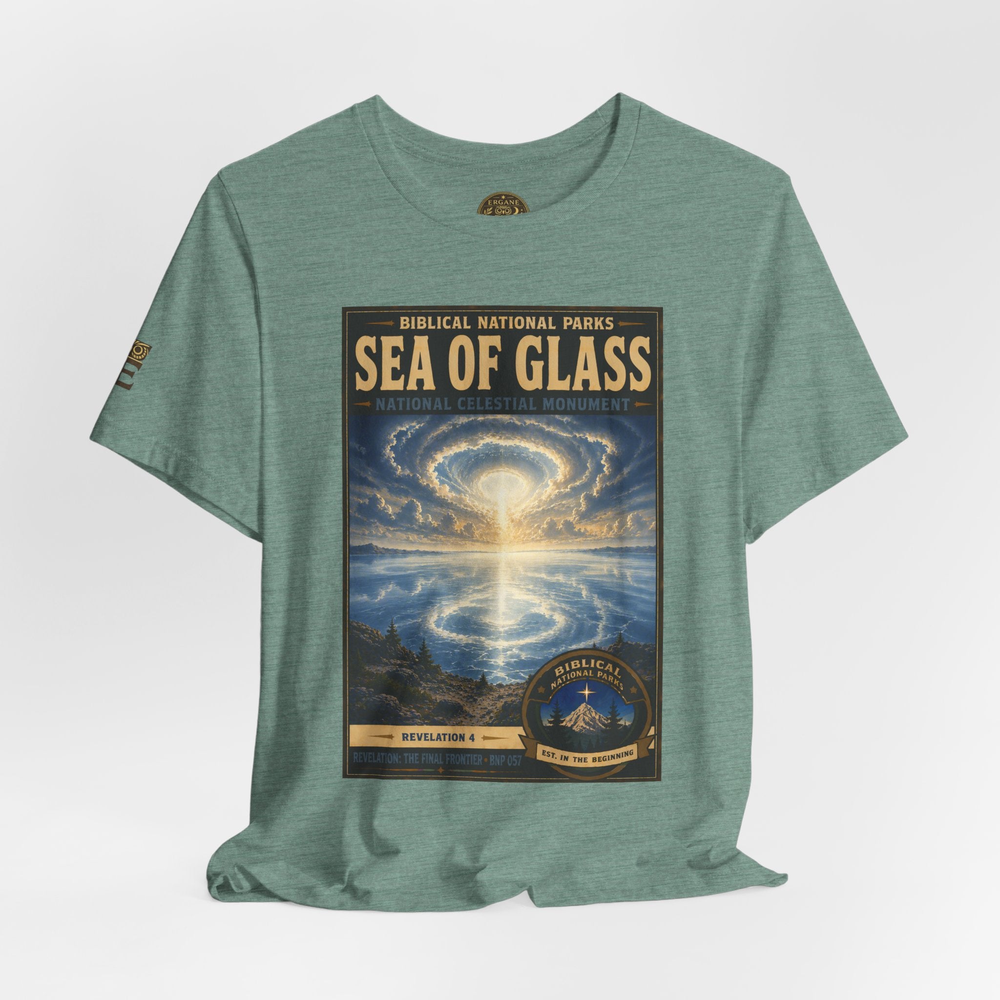 Biblical National Parks Collection X- #057/061 - Revelation: The Final Frontier | Revelation 4 | Vintage nature poster Tee | Biblical national parks graphic shirt