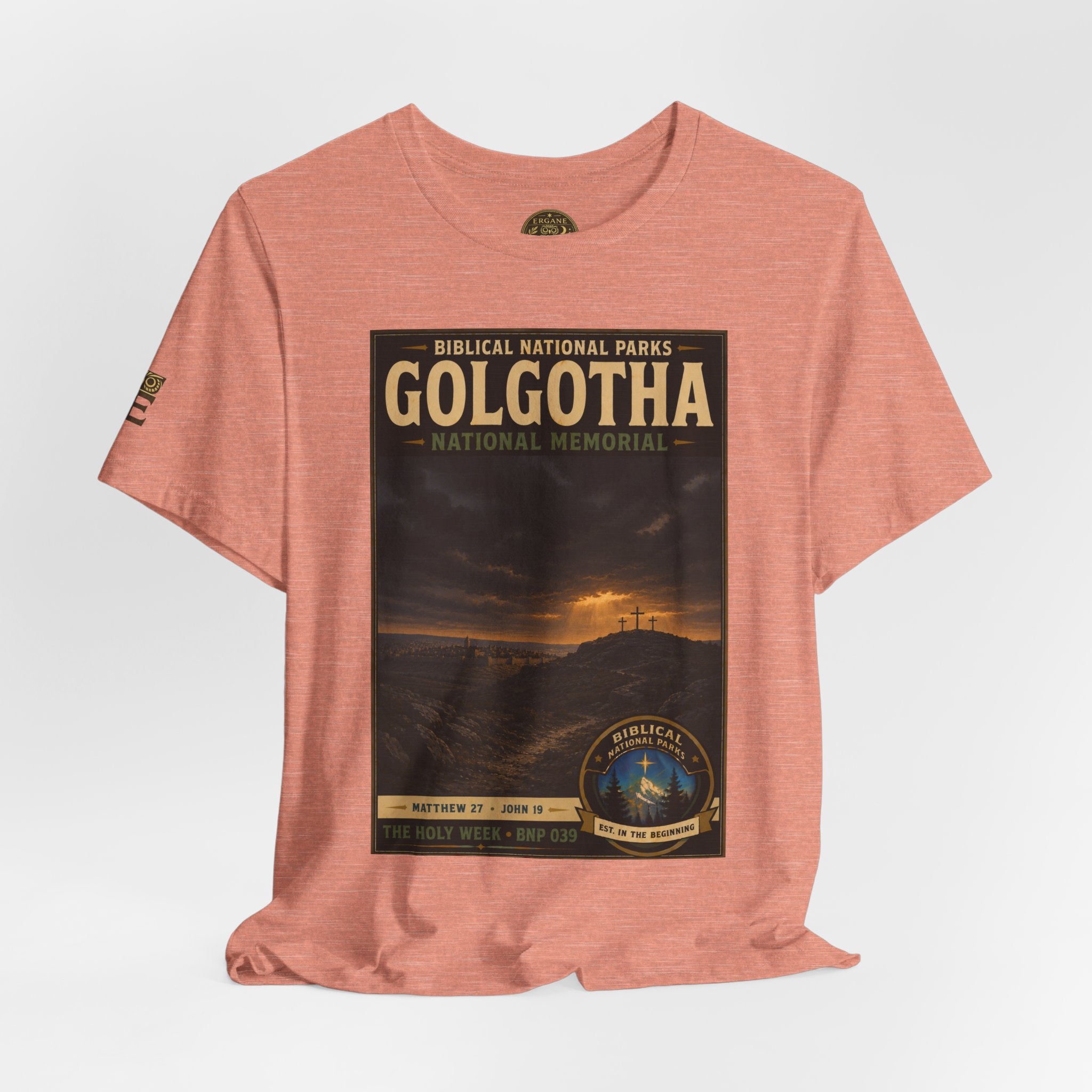 Biblical National Parks Collection VII- The Holy Week #039/041 | Matthew 27 - John 19 | Vintage nature poster Tee | Biblical national parks graphic shirt