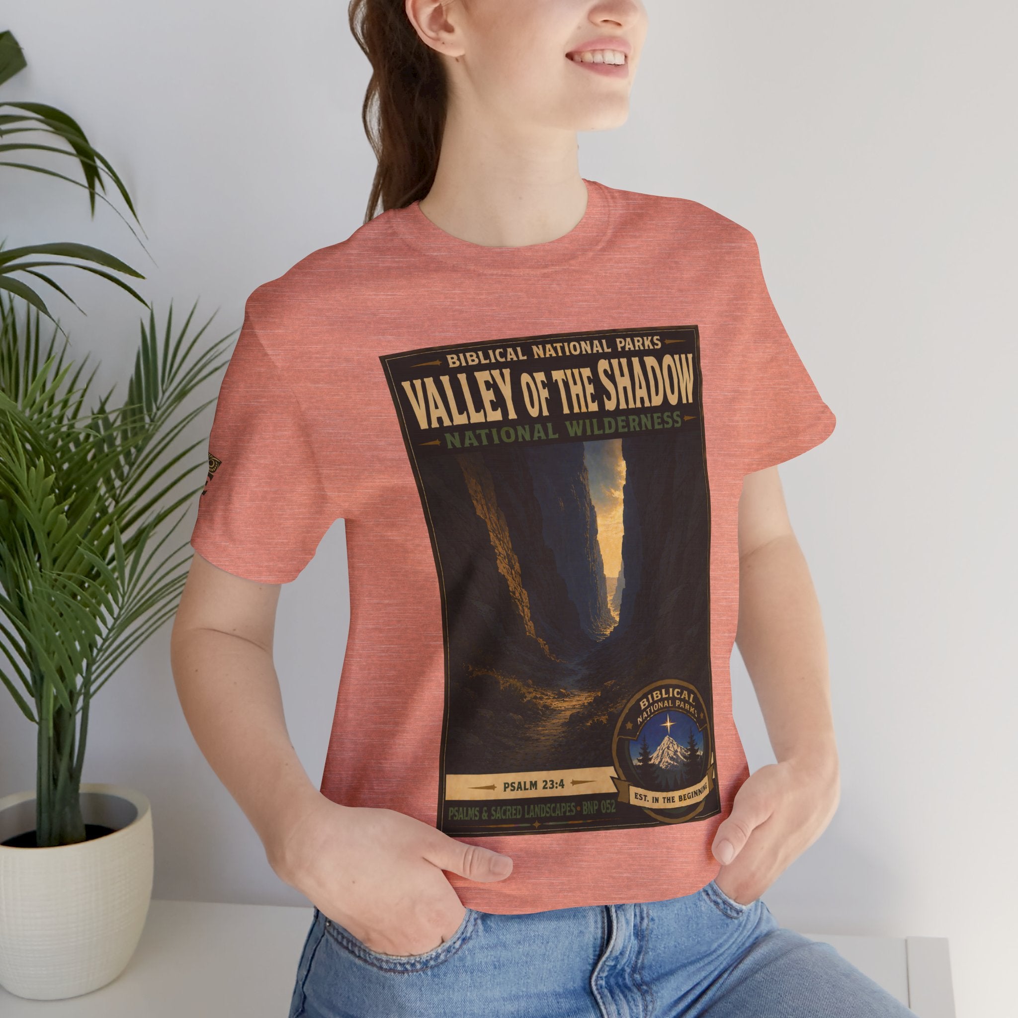 Biblical National Parks Collection IX- #052/054 -Psalms & Sacred Landscapes | Psalm 23:4 | Vintage nature poster Tee | Biblical national parks graphic shirt