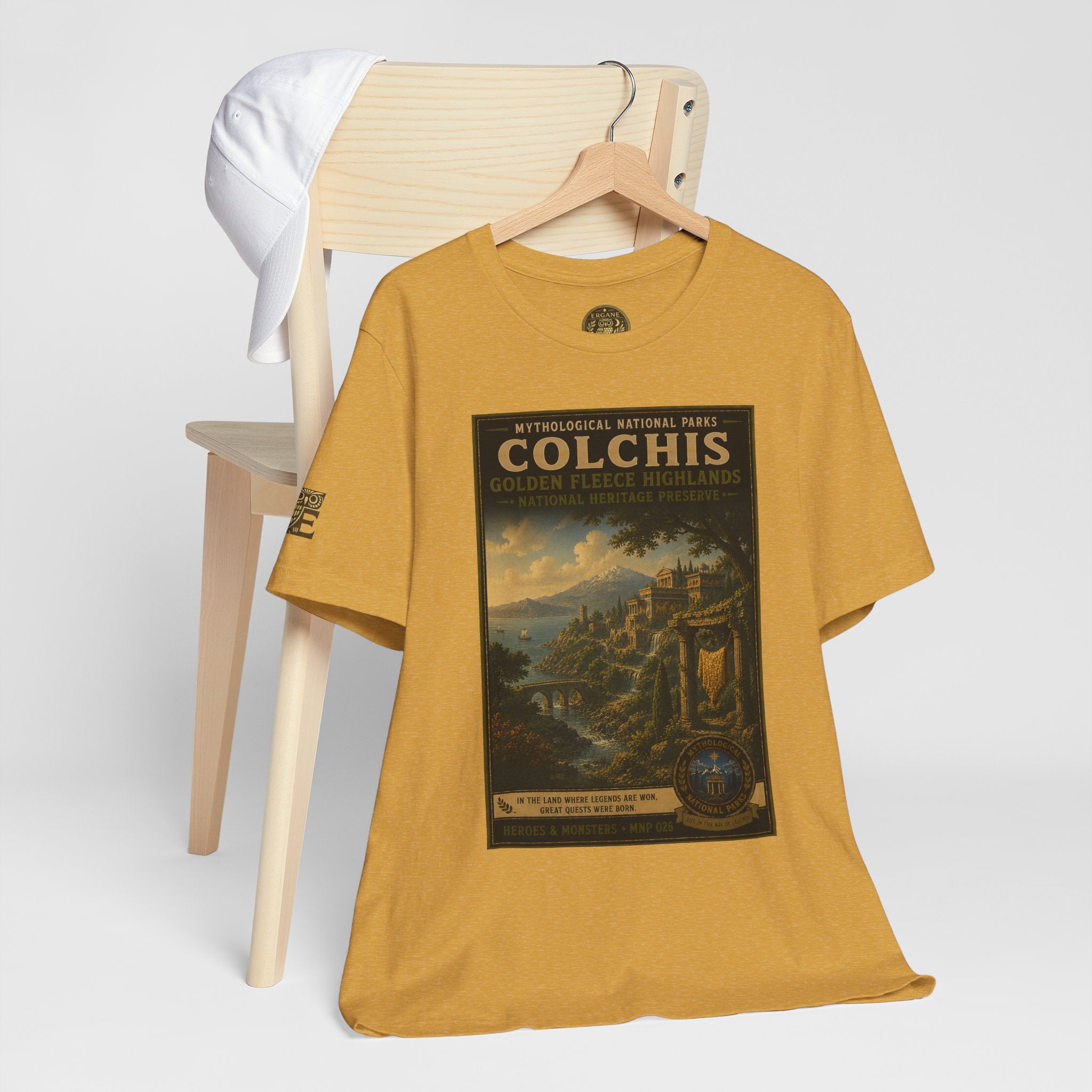 Mythological National Parks Collection III- #026-028 - Heros & Monsters | Vintage nature poster Tee | Mythological National Parks graphic shirt