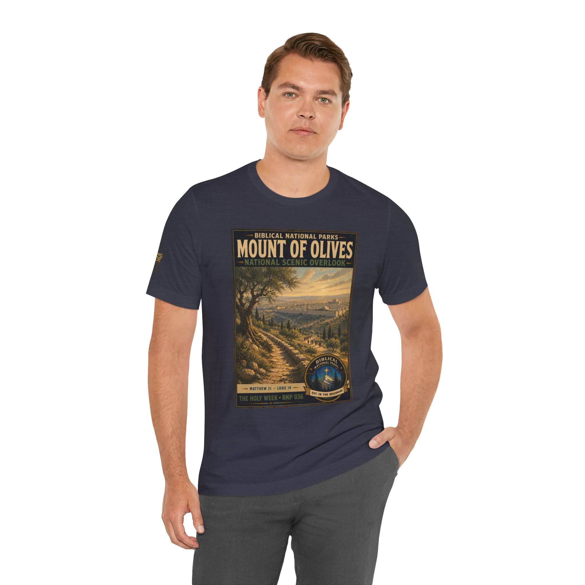 Biblical National Parks Collection VII- The Holy Week #036/041 | Matthew 21 - Luke 19 | Vintage nature poster Tee | Biblical national parks graphic shirt