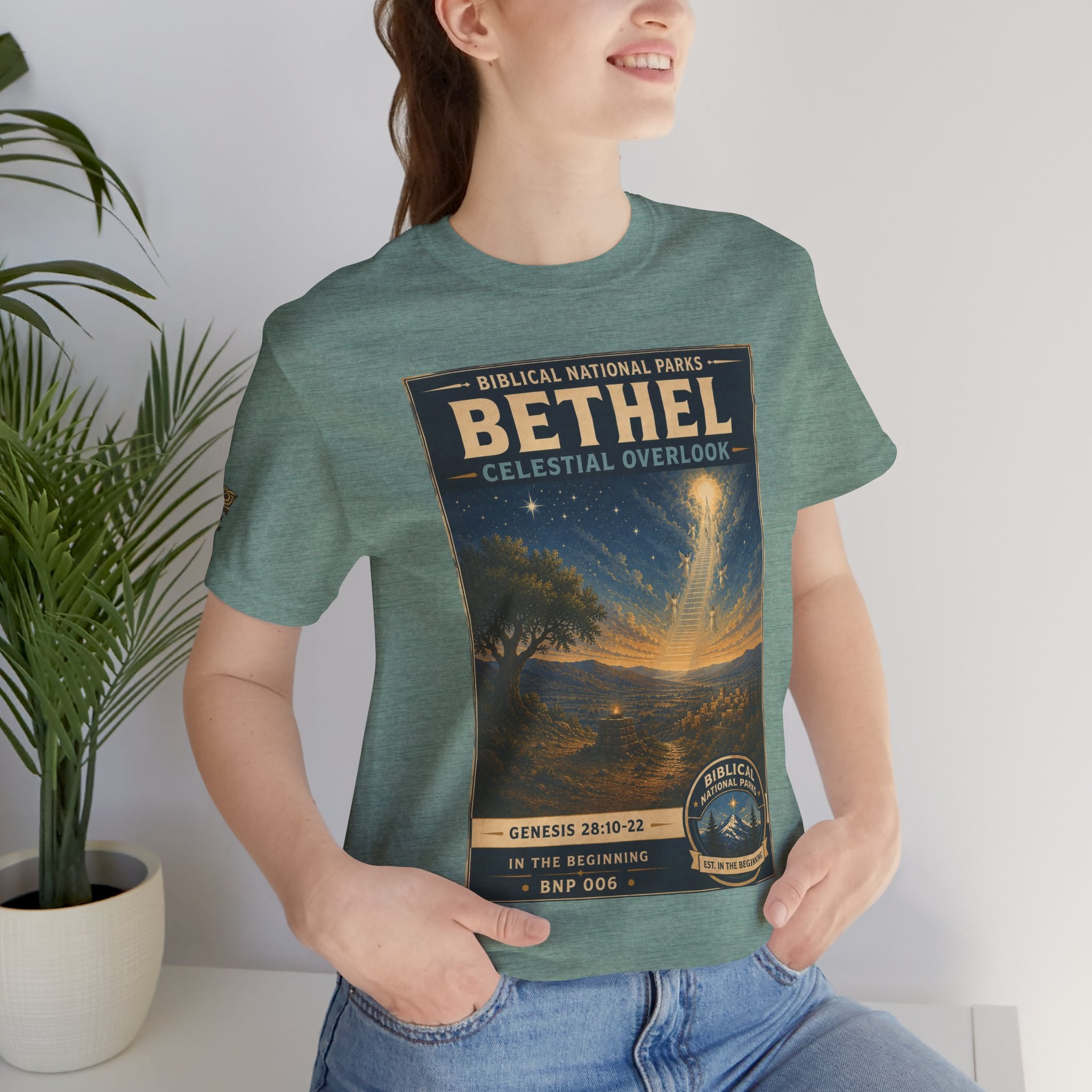 Biblical National Parks Collection I- In The Beginning #006/006 Genesis 28: 10-22 | Vintage nature poster Tee | Biblical national parks graphic shirt