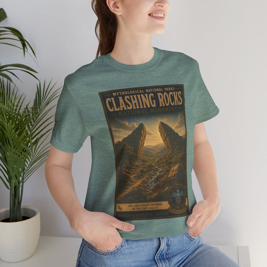 Mythological National Parks Collection III- #028-028 - Heros & Monsters | Vintage nature poster Tee | Mythological National Parks graphic shirt