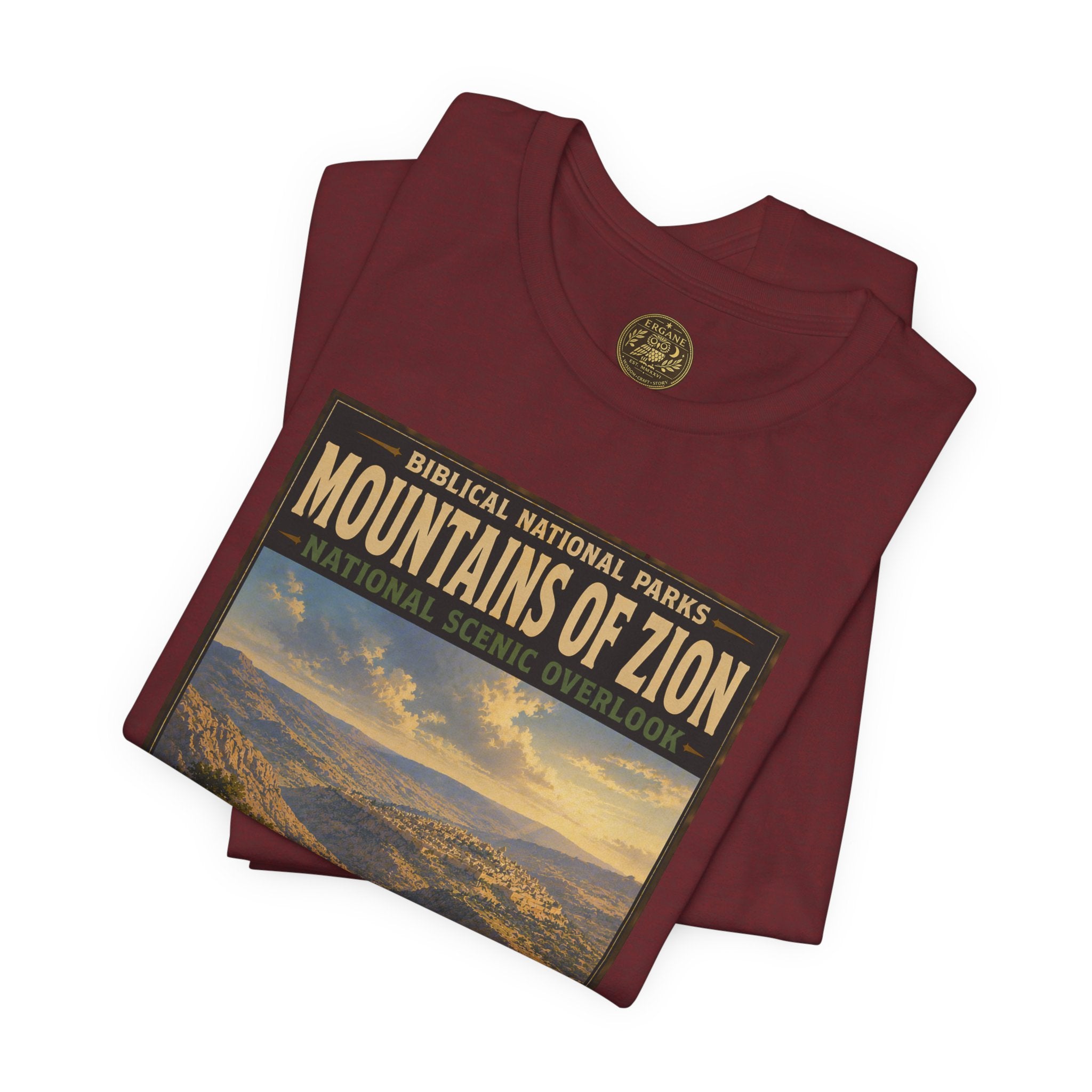 Biblical National Parks Collection IX- #053/054 -Psalms & Sacred Landscapes | Psalm 125 | Vintage nature poster Tee | Biblical national parks graphic shirt