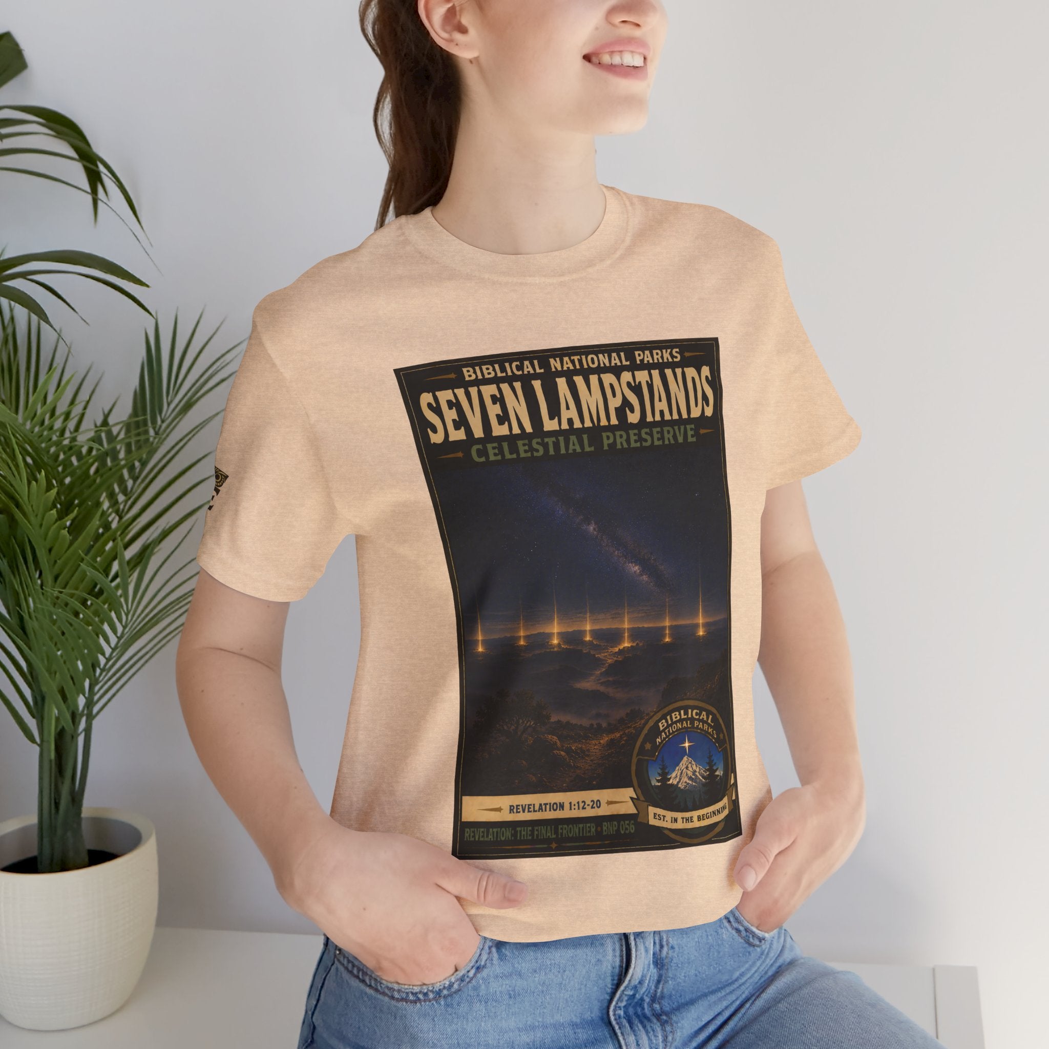 Biblical National Parks Collection X- #056/061 - Revelation: The Final Frontier | Revelation 1: 12-20 | Vintage nature poster Tee | Biblical national parks graphic shirt