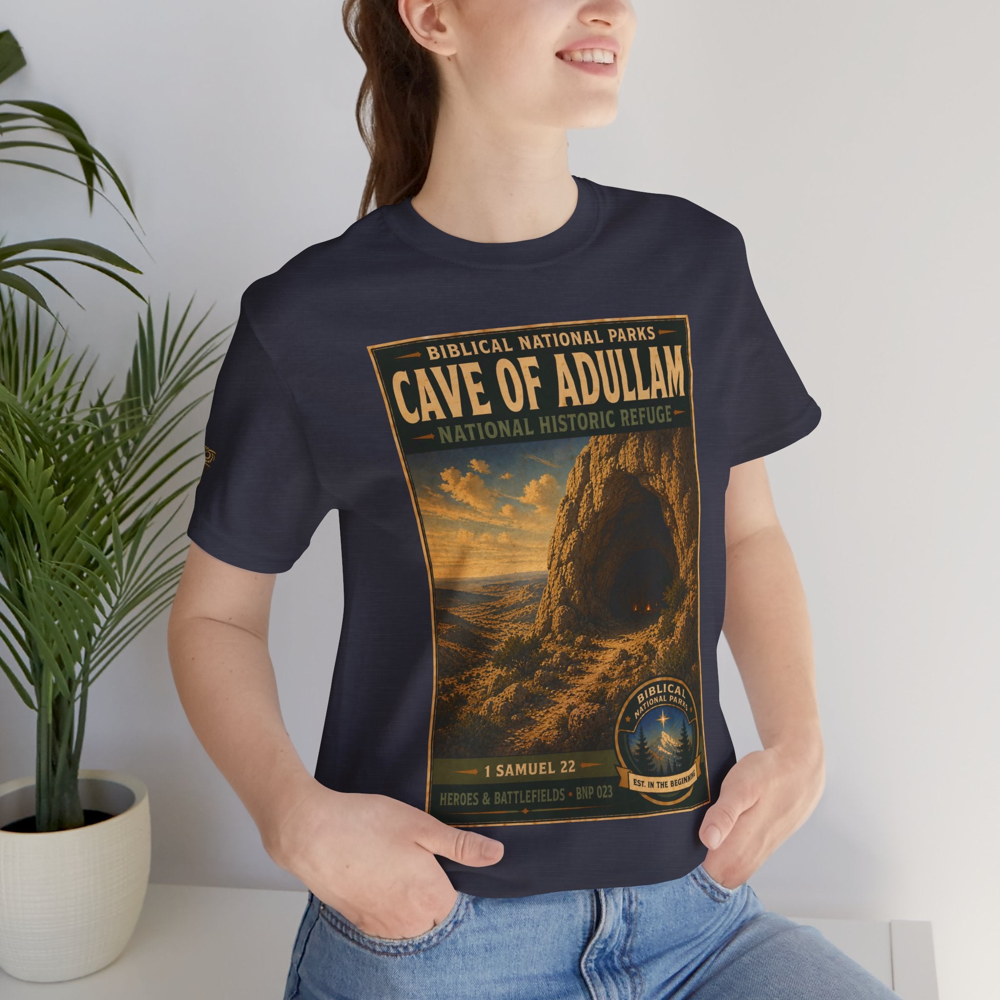 Biblical National Parks Collection IV- Heros & Battlefields #023/023 1 Samuel 22 | Vintage nature poster Tee | Biblical national parks graphic shirt