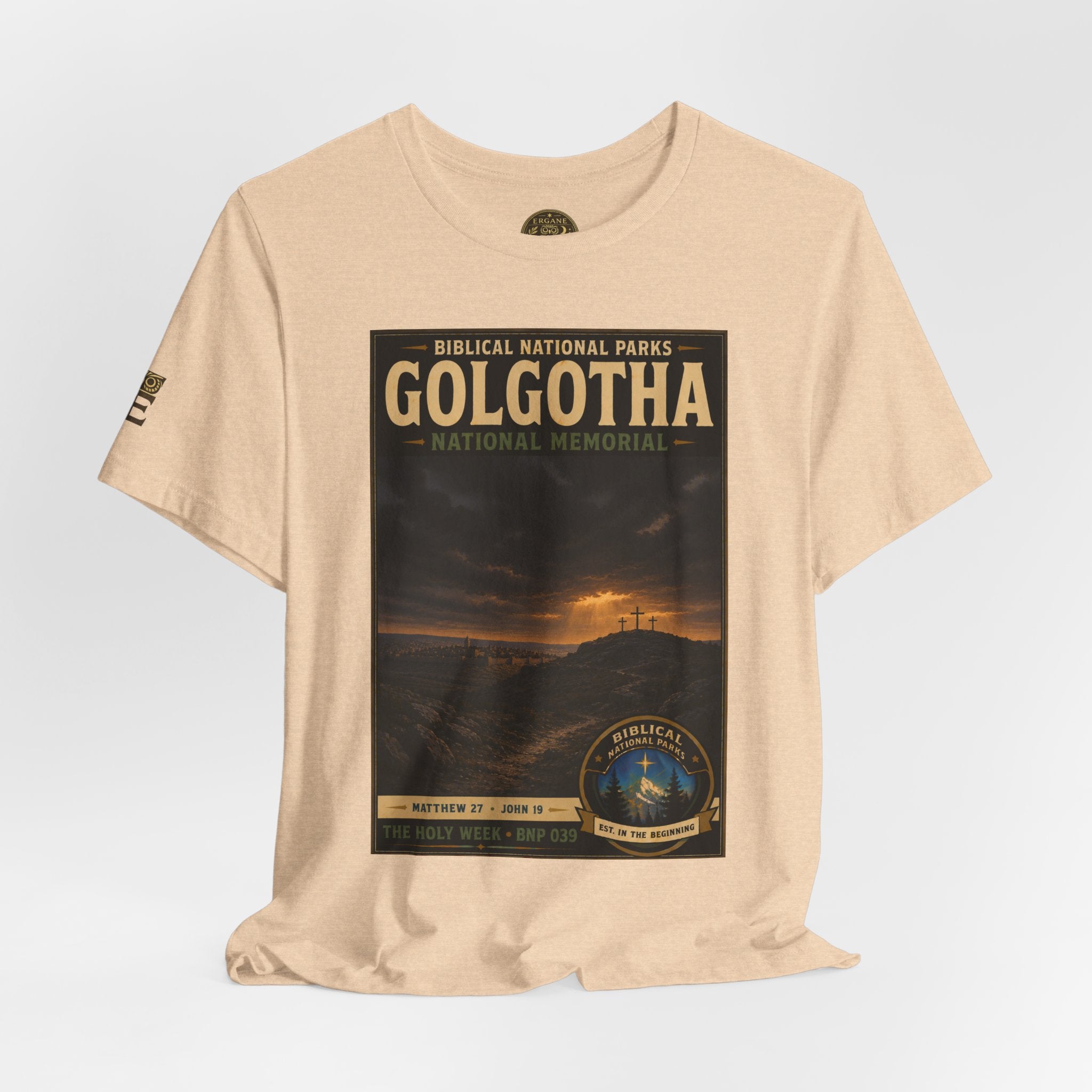 Biblical National Parks Collection VII- The Holy Week #039/041 | Matthew 27 - John 19 | Vintage nature poster Tee | Biblical national parks graphic shirt