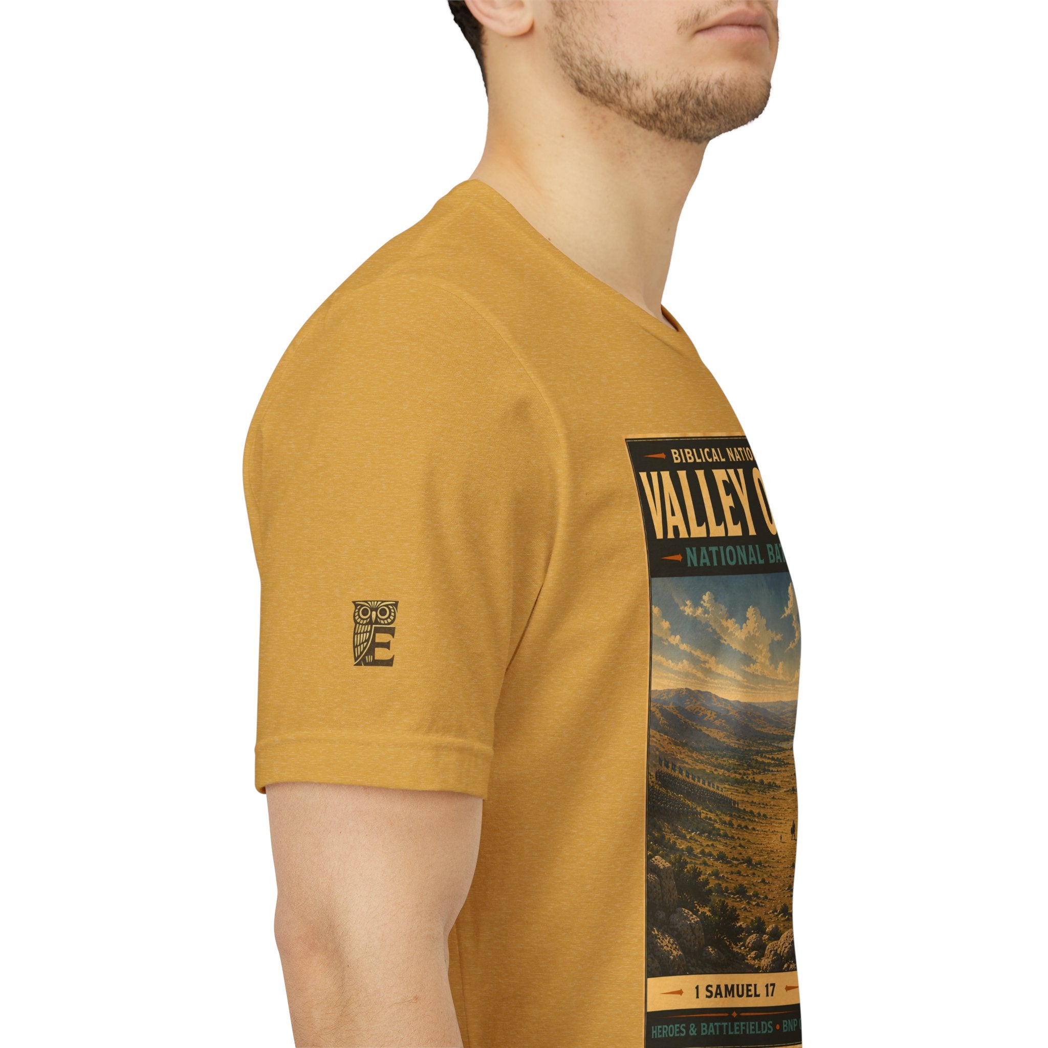 Biblical National Parks Collection IV- Heros & Battlefields #019/023 1 Samuel 17 | Vintage nature poster Tee | Biblical national parks graphic shirt