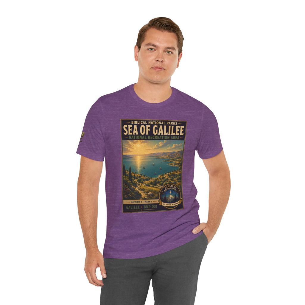 Biblical National Parks Collection VI- Galilee #031/035 Matthew 4 & Mark 1 | Vintage nature poster Tee | Biblical national parks graphic shirt