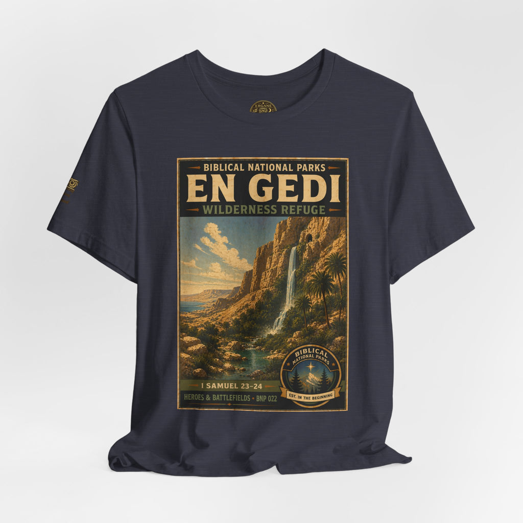Biblical National Parks Collection IV- Heros & Battlefields #022/023 1 Samuel 23-24 | Vintage nature poster Tee | Biblical national parks graphic shirt