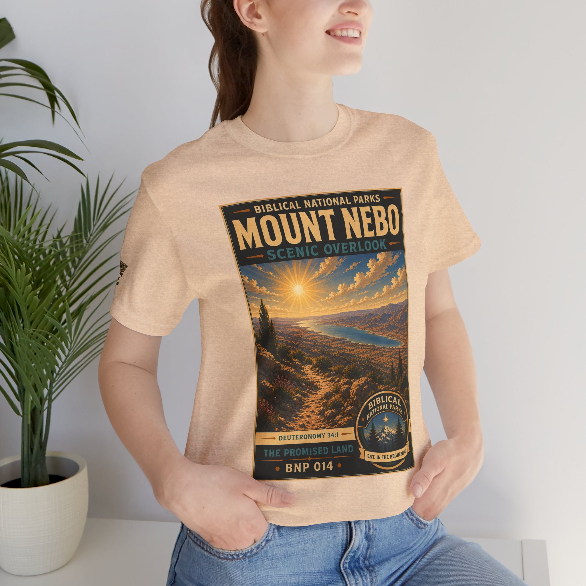 Biblical National Parks Collection III- The Promised Land #014/018 Deuteronomy 34:1 | Vintage nature poster Tee | Biblical national parks graphic shirt