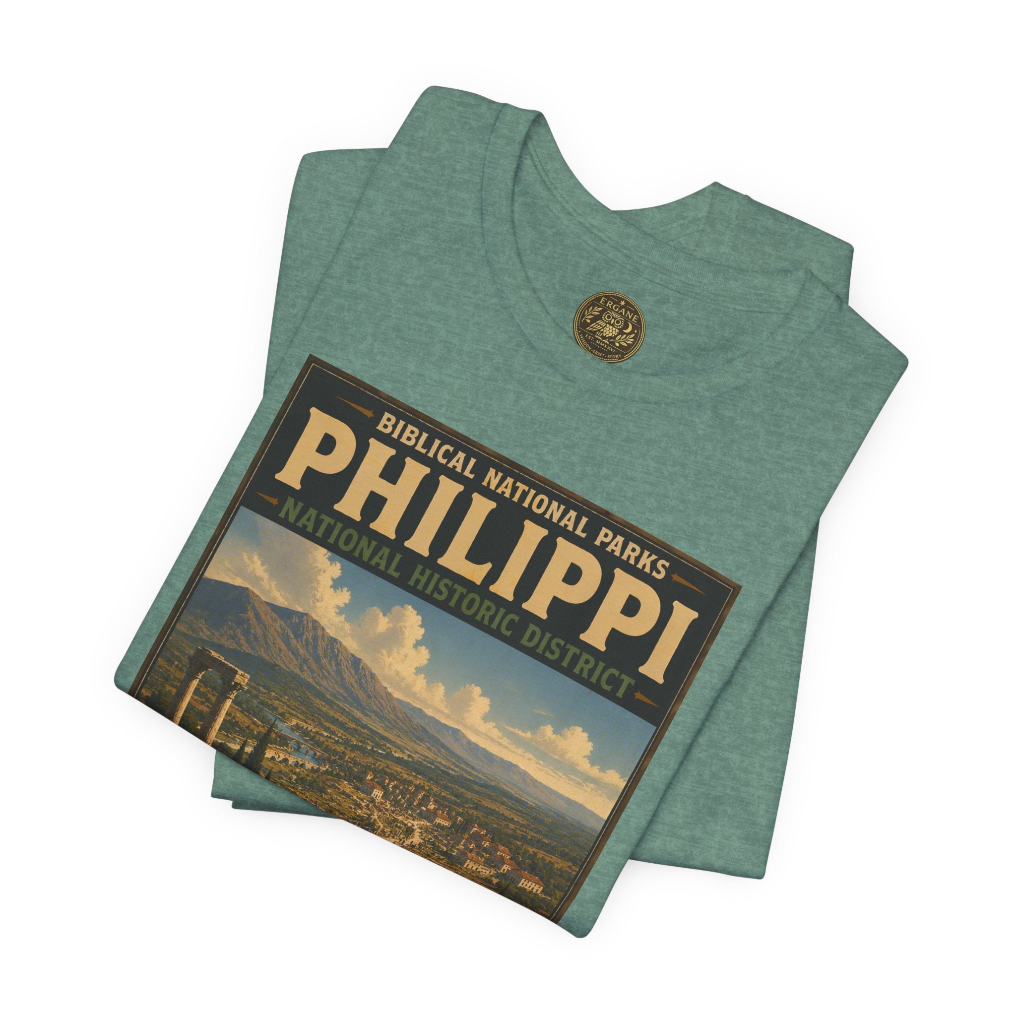 Biblical National Parks Collection VIII- The Apostles' Trails #045/049 | Acts 16 | Vintage nature poster Tee | Biblical national parks graphic shirt