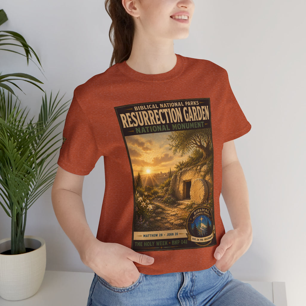 Biblical National Parks Collection VII- The Holy Week #041/041 | Matthew 28 - John 20 | Vintage nature poster Tee | Biblical national parks graphic shirt
