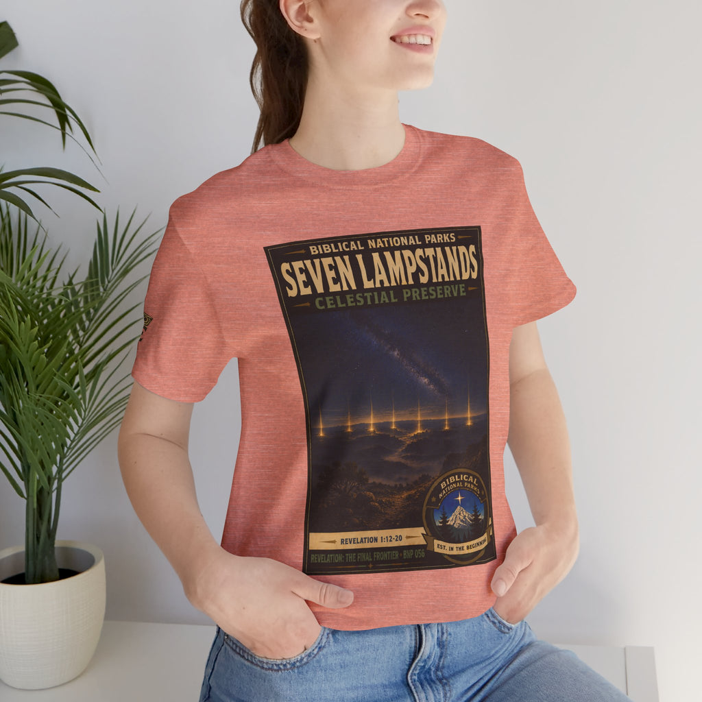 Biblical National Parks Collection X- #056/061 - Revelation: The Final Frontier | Revelation 1: 12-20 | Vintage nature poster Tee | Biblical national parks graphic shirt