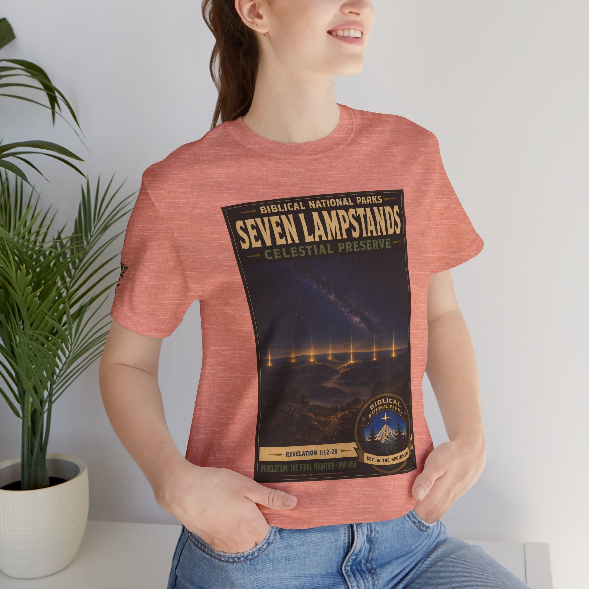 Biblical National Parks Collection X- #056/061 - Revelation: The Final Frontier | Revelation 1: 12-20 | Vintage nature poster Tee | Biblical national parks graphic shirt