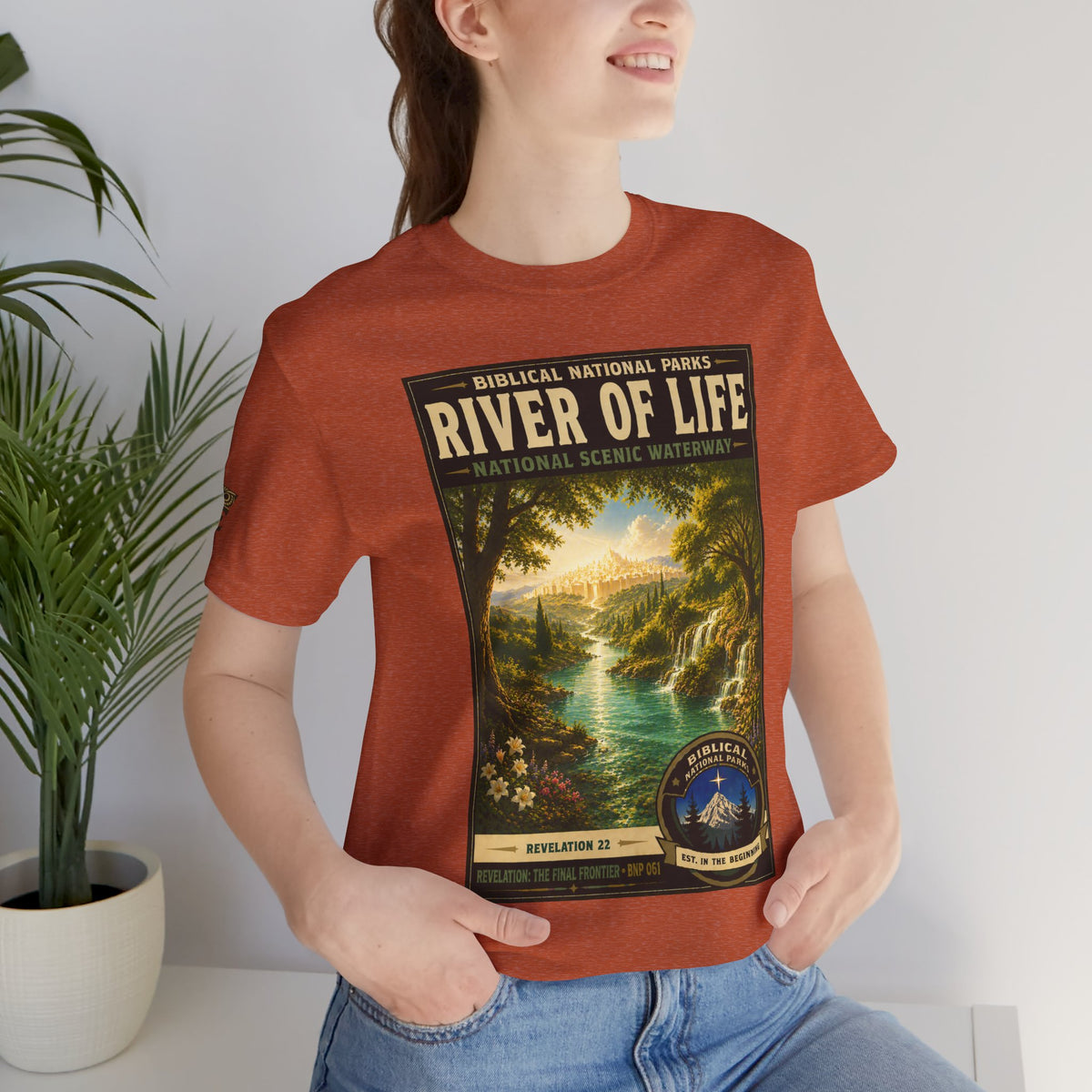 Biblical National Parks Collection X- #061/061 - Revelation: The Final Frontier | Revelation 22 | Vintage nature poster Tee | Biblical national parks graphic shirt 2