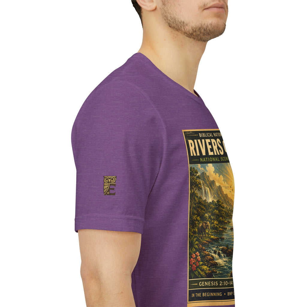 Biblical National Parks Collection I- In The Beginning #003/006 Genesis 2:10-14 | Vintage nature poster Tee | Biblical national parks graphic shirt