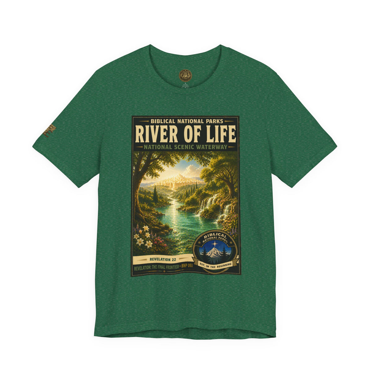Biblical National Parks Collection X- #061/061 - Revelation: The Final Frontier | Revelation 22 | Vintage nature poster Tee | Biblical national parks graphic shirt 2