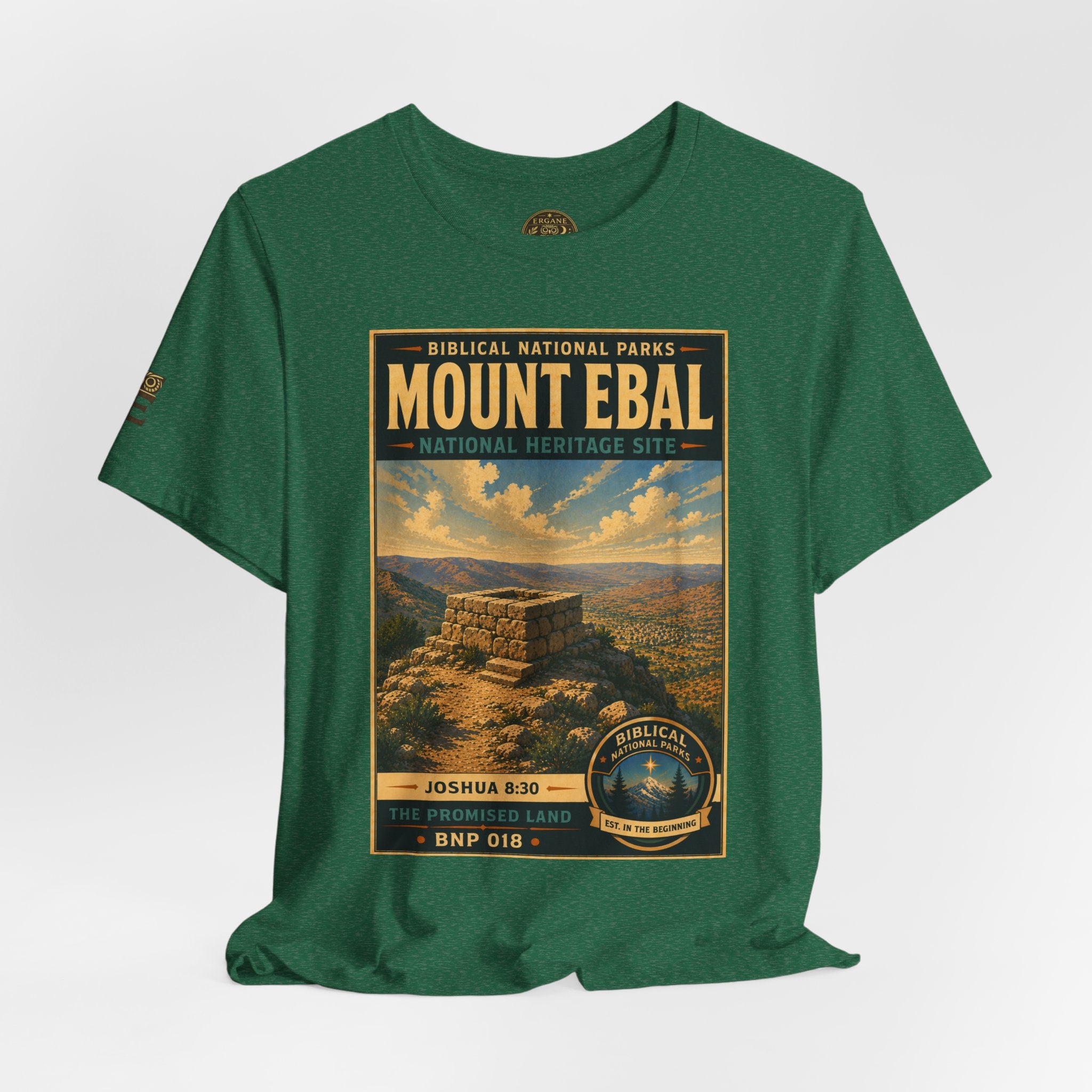 Biblical National Parks Collection III- The Promised Land #018/018 Joshua 8: 30 | Vintage nature poster Tee | Biblical national parks graphic shirt