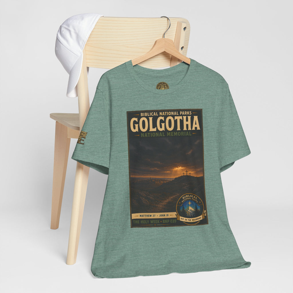 Biblical National Parks Collection VII- The Holy Week #039/041 | Matthew 27 - John 19 | Vintage nature poster Tee | Biblical national parks graphic shirt