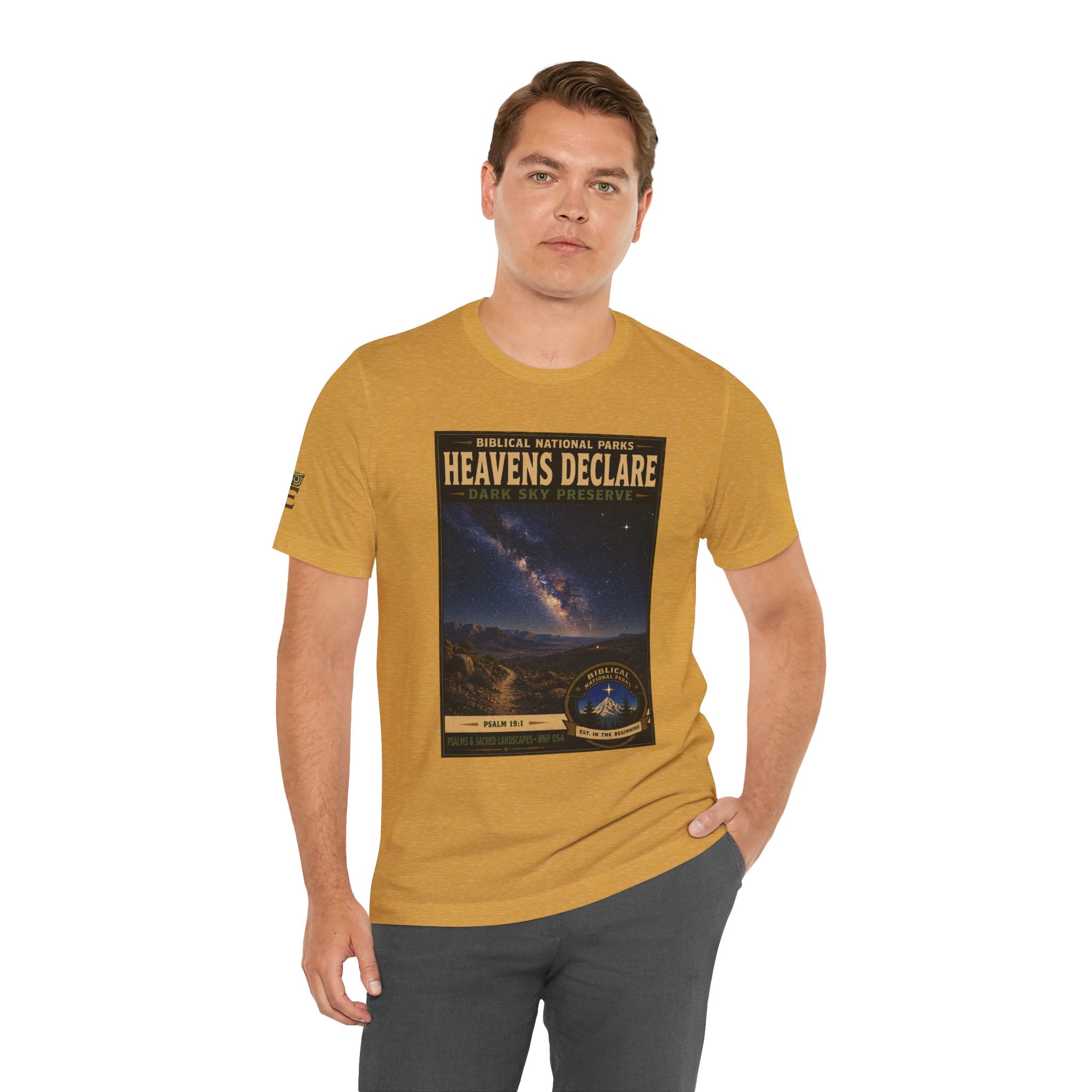 Biblical National Parks Collection IX- #054/054 -Psalms & Sacred Landscapes | Psalm 19:1 | Vintage nature poster Tee | Biblical national parks graphic shirt