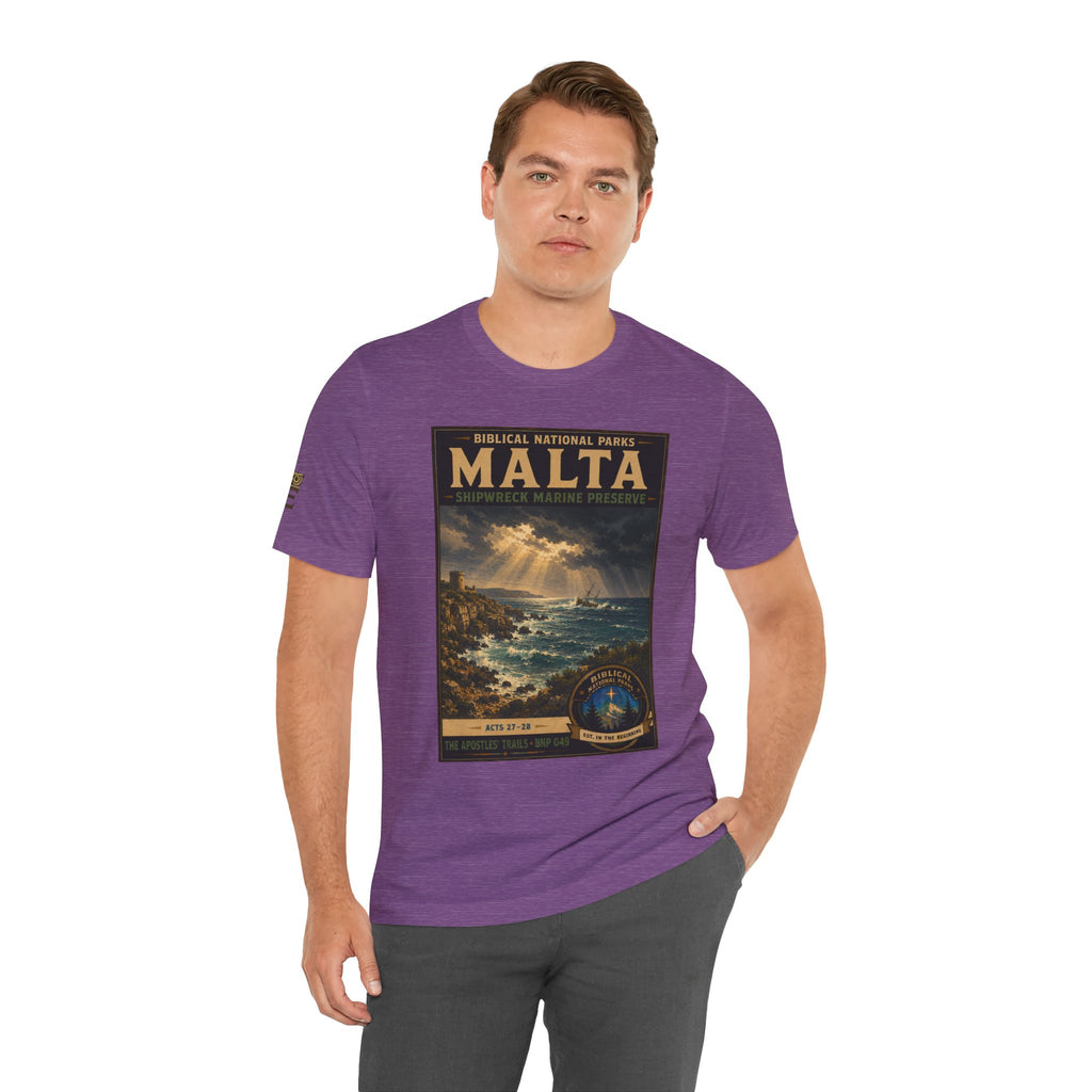 Biblical National Parks Collection VIII- The Apostles' Trails #049/049 | Acts 27-28 | Vintage nature poster Tee | Biblical national parks graphic shirt