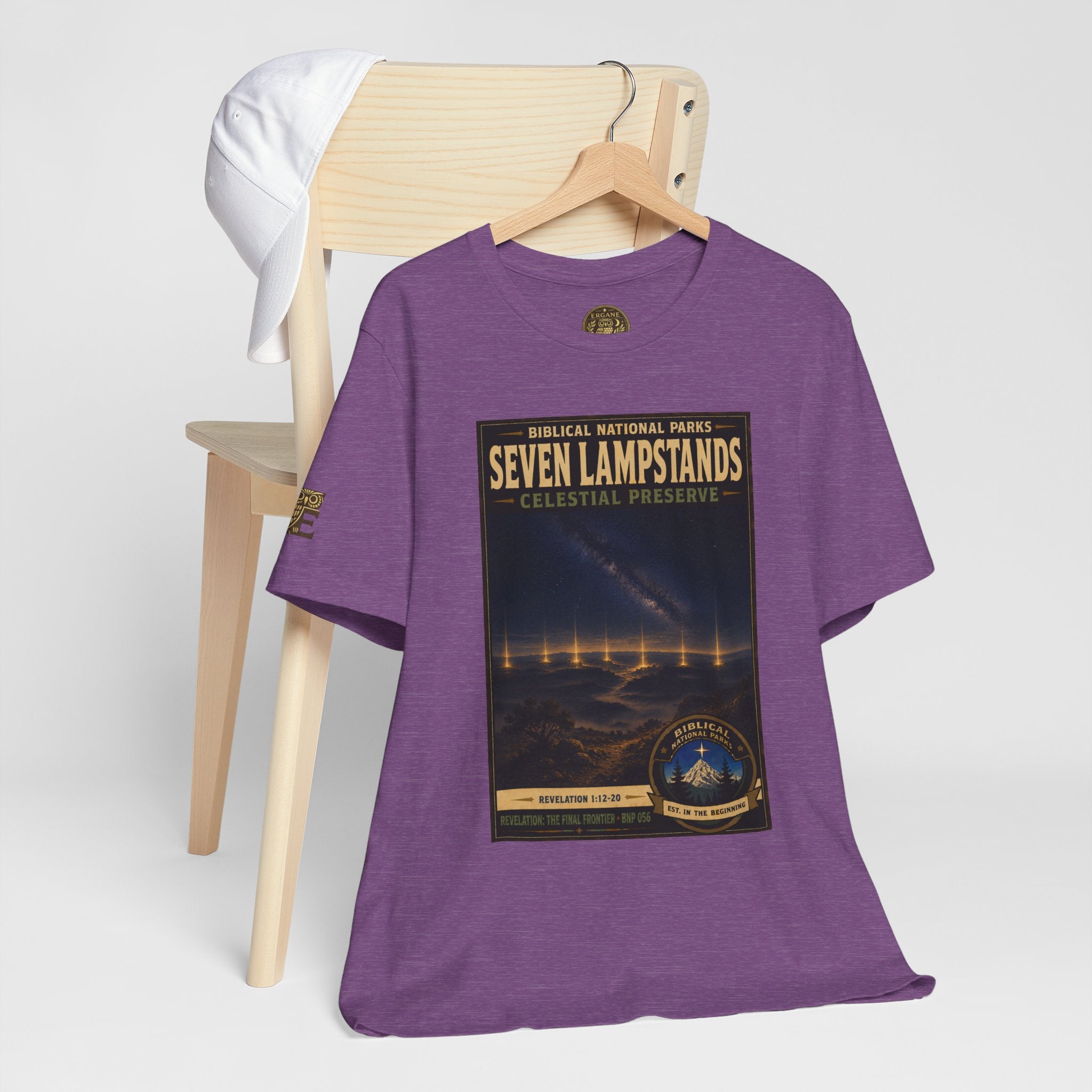 Biblical National Parks Collection X- #056/061 - Revelation: The Final Frontier | Revelation 1: 12-20 | Vintage nature poster Tee | Biblical national parks graphic shirt