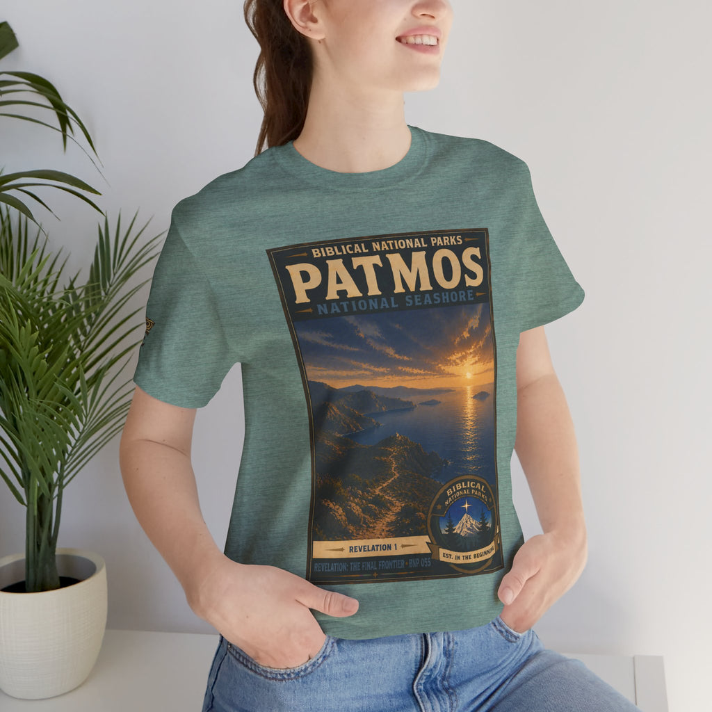 Biblical National Parks Collection X- #055/061 - Revelation: The Final Frontier | Revelation 1 | Vintage nature poster Tee | Biblical national parks graphic shirt
