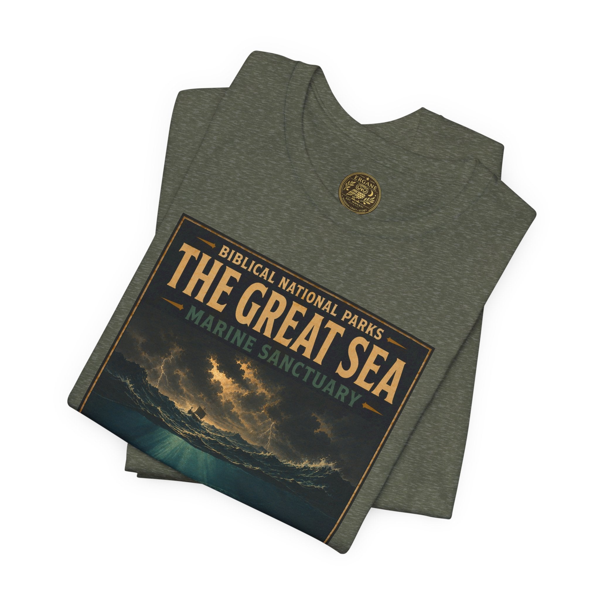 Biblical National Parks Collection V- Prophets & Wonders #030/030 Jonah 1-2 | Vintage nature poster Tee | Biblical national parks graphic shirt